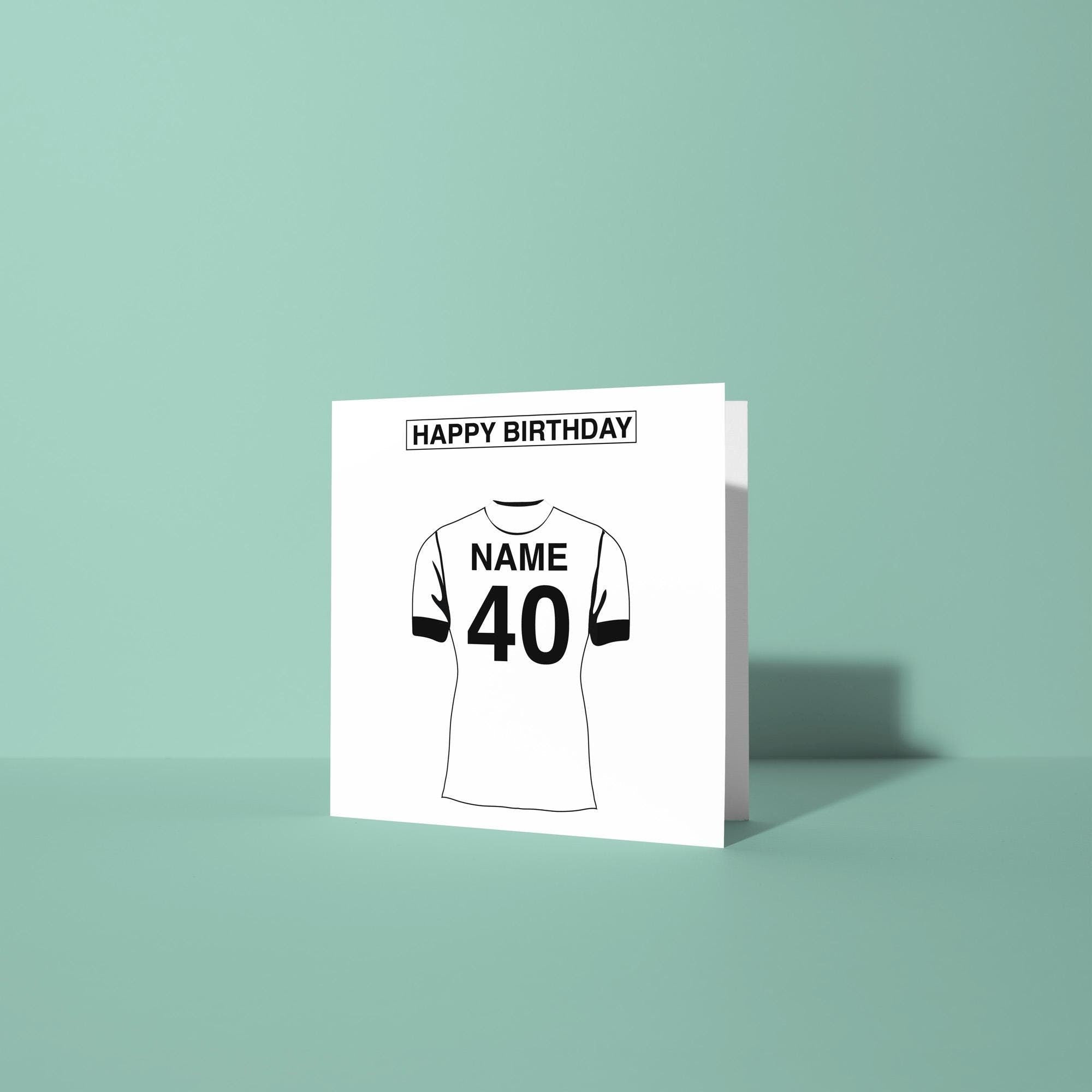 Derby County F.C. Themed Personalised Birthday Card