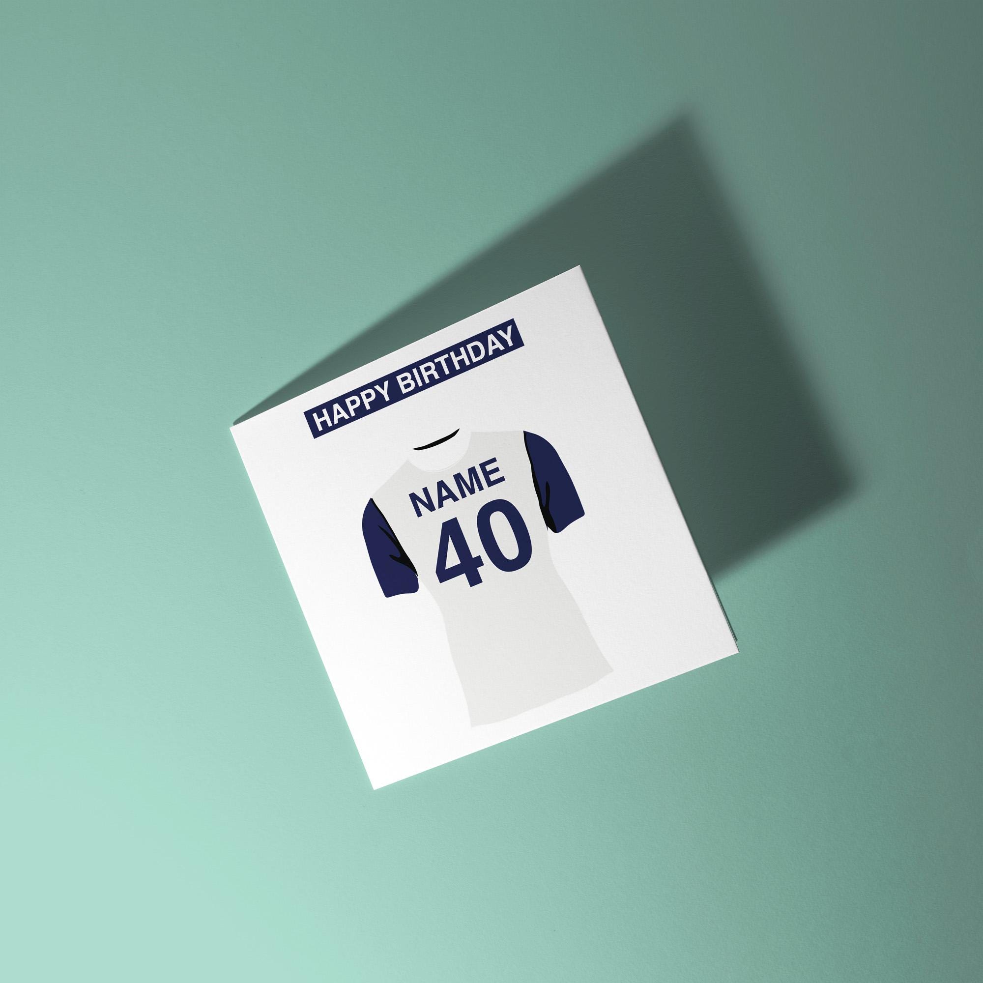 Tottenham Hotspur Themed Personalised Birthday Card