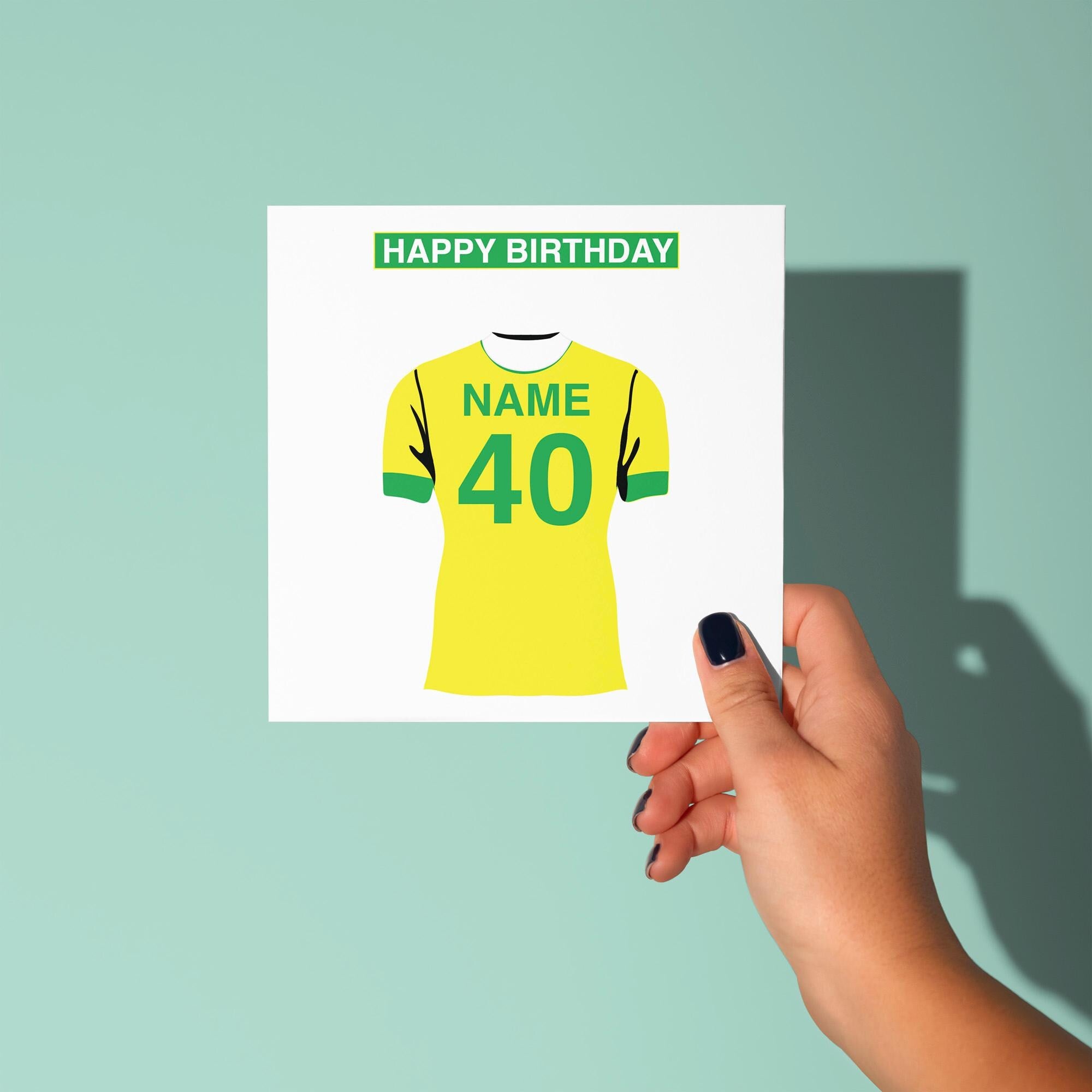 Norwich City F.C. Themed Personalised Birthday Card
