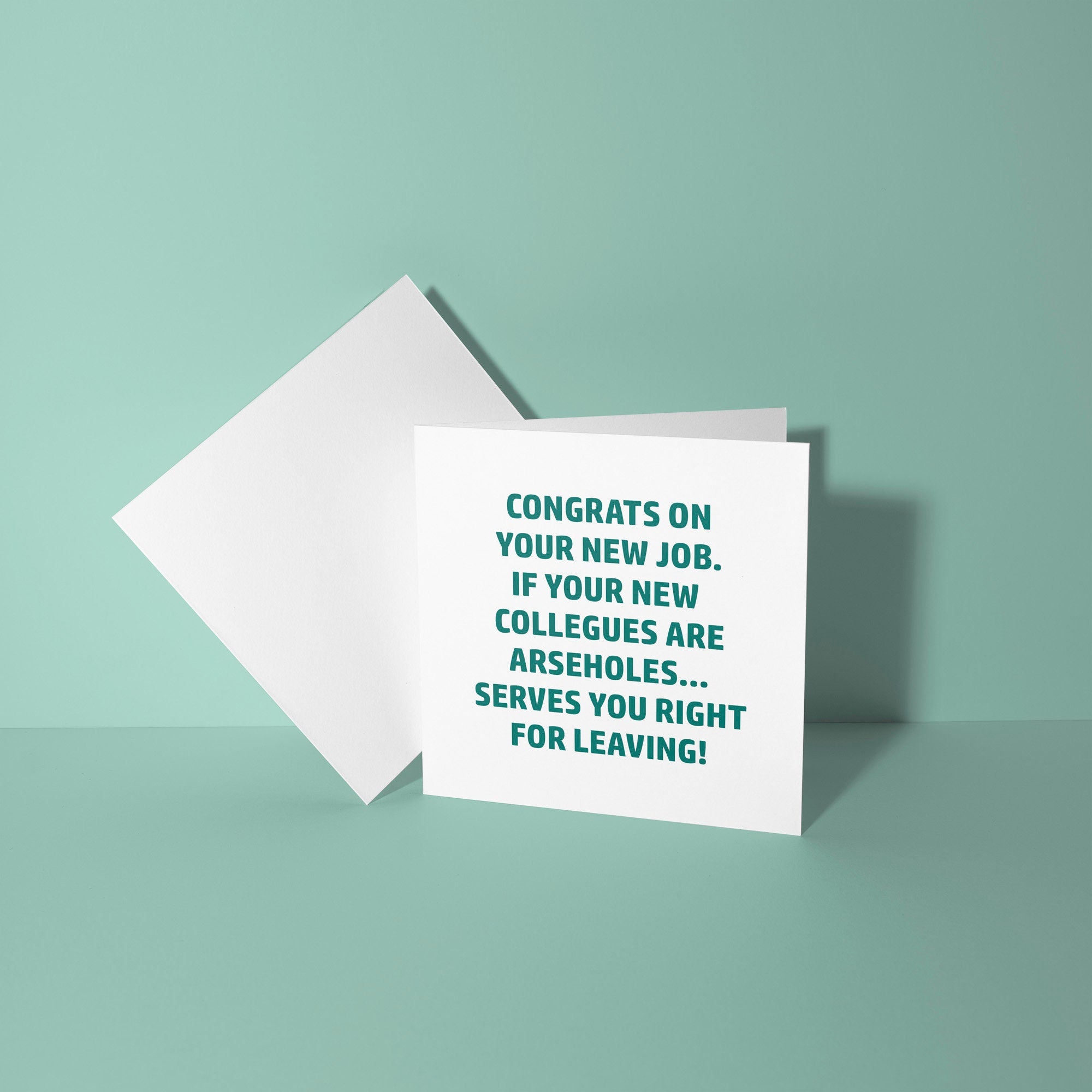 Congrats On Your New Job New Colleagues Arseholes - Good Luck Leaving Card