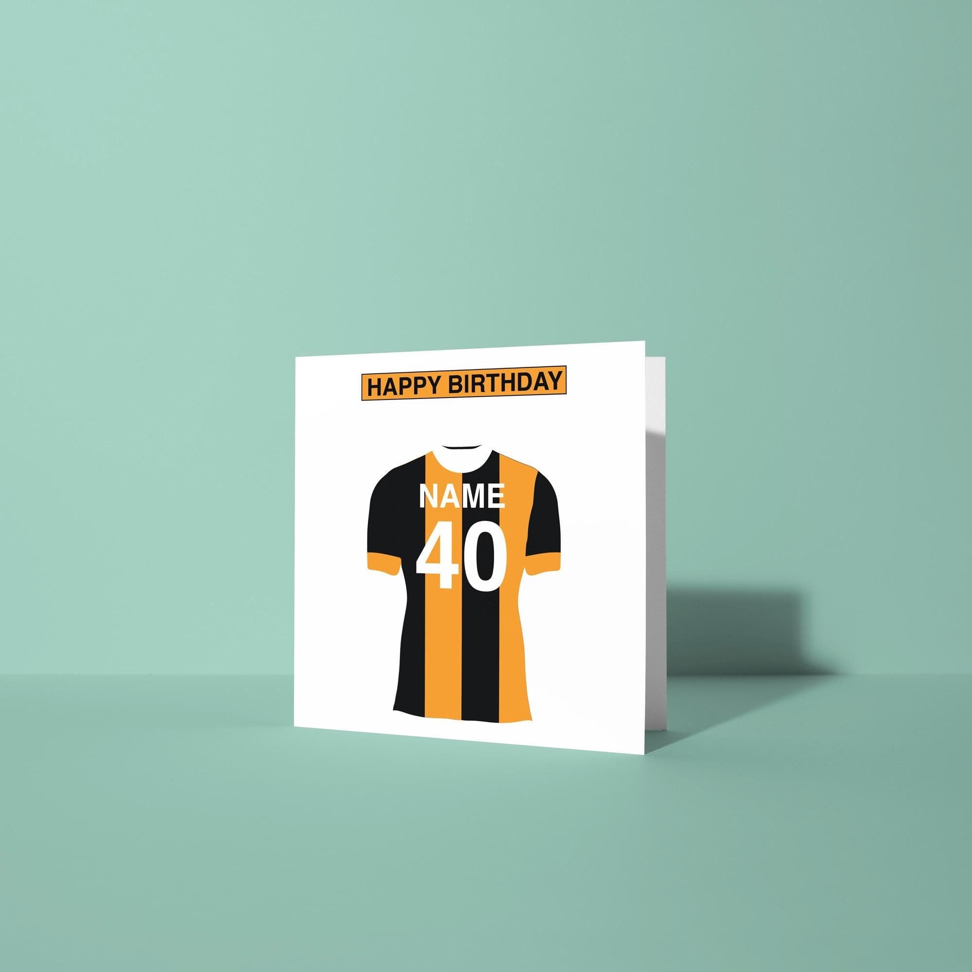 Hull City Themed Personalised Birthday Card
