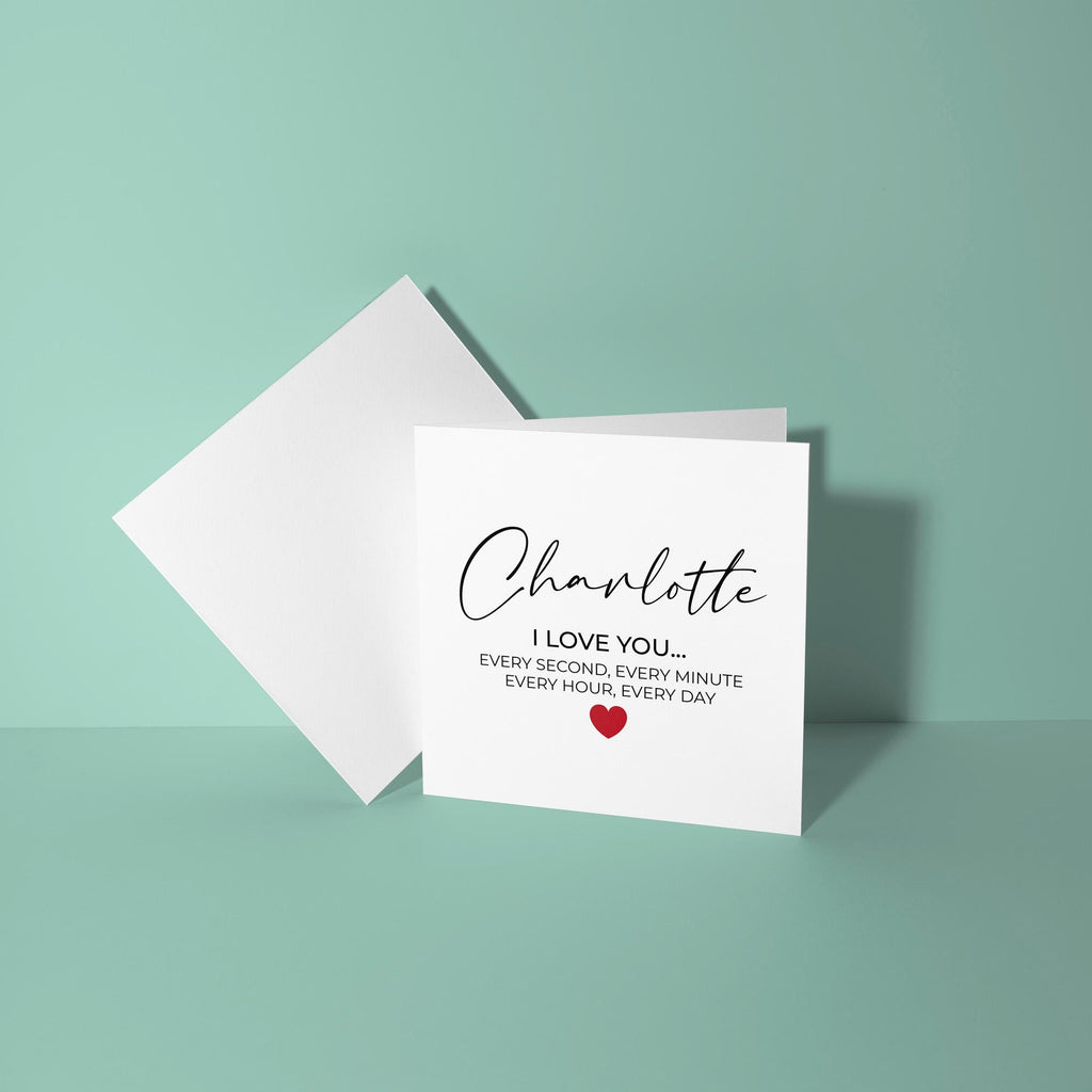 Personalised Love You Poem - Anniversary & Valentine's Day Card