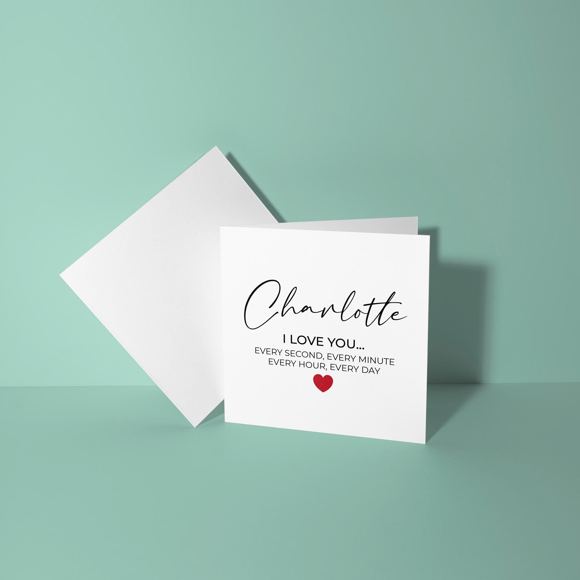Personalised Love You Poem - Anniversary & Valentine's Day Card