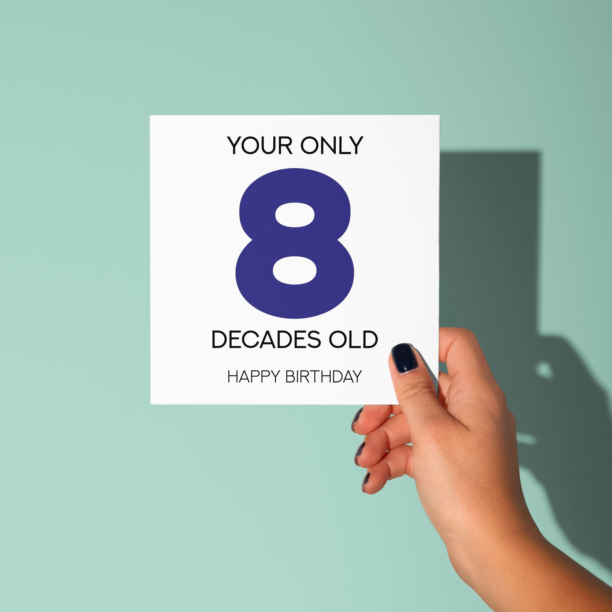 Your Only 8 Decades Old - 80th Birthday Greetings Card