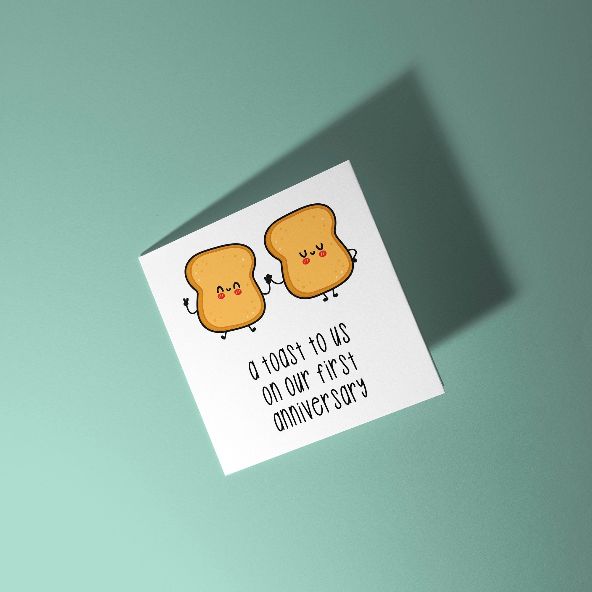 A Toast To Us First Anniversary Card | 1 Year Anniversary Card