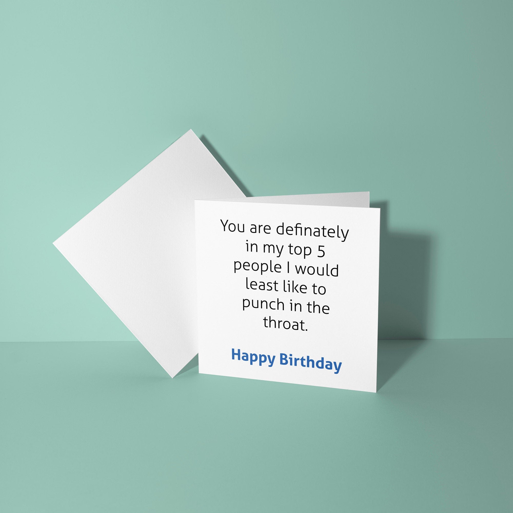 Top 5 Least Like To Punch In Throat  - Birthday Card