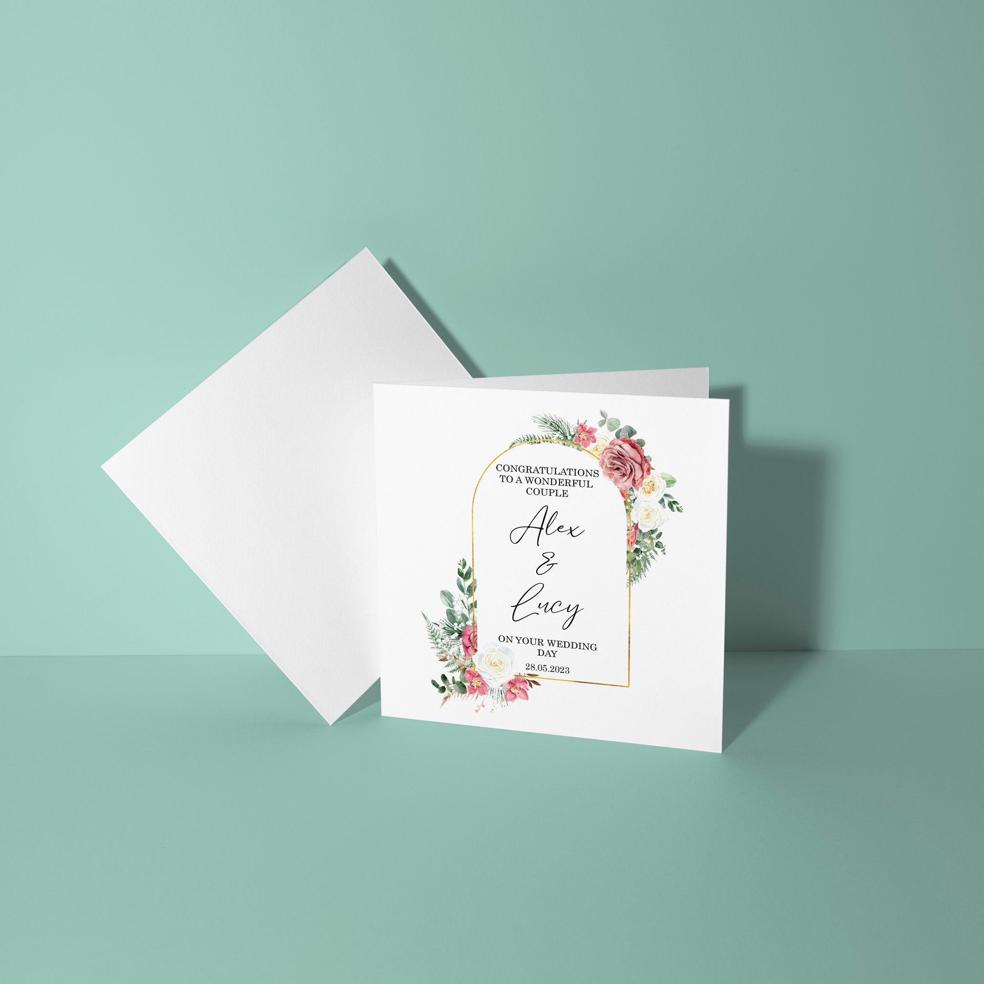 On Your Wedding Day Personalised Date Wedding Card