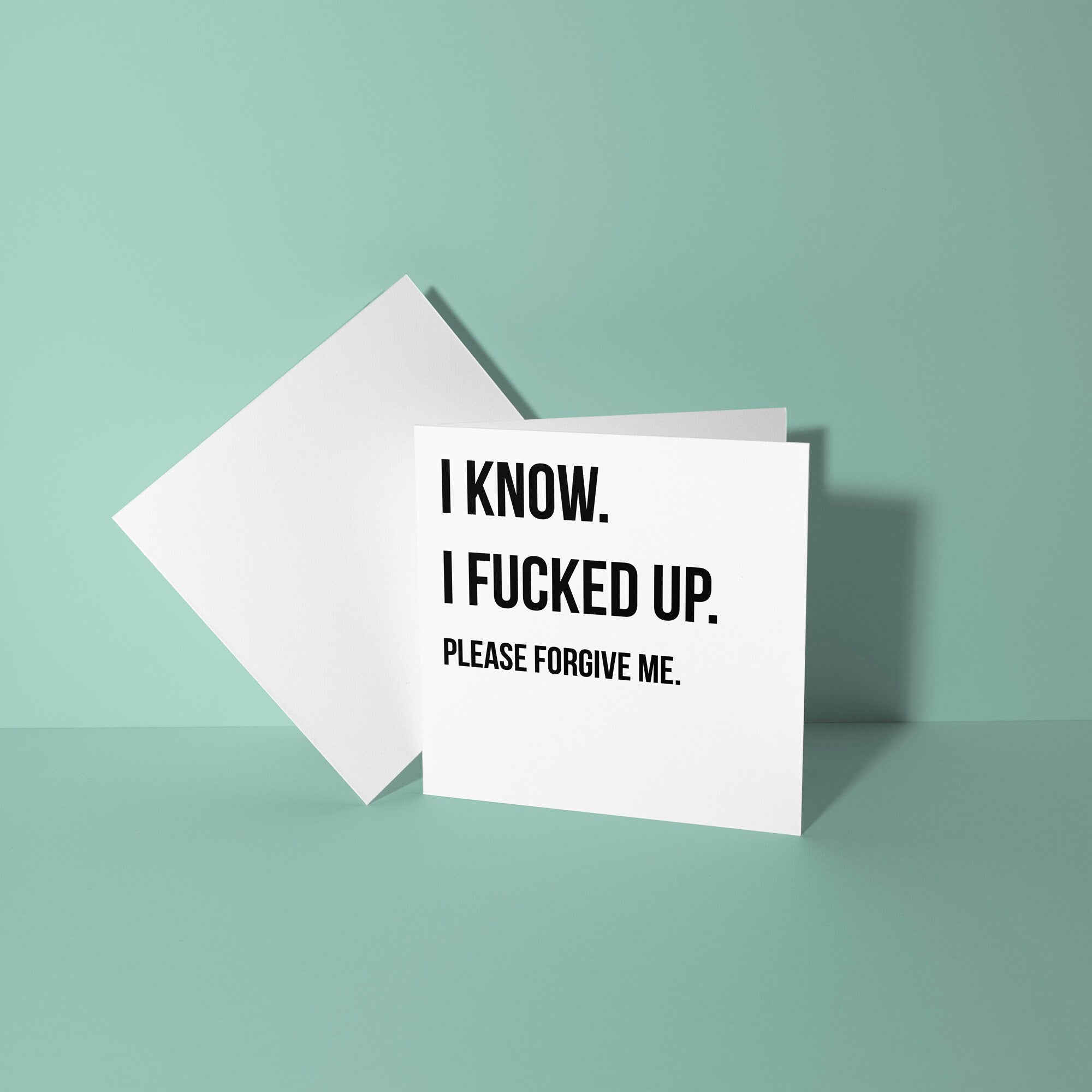 I Know I Fucked Up Card - Sorry Card