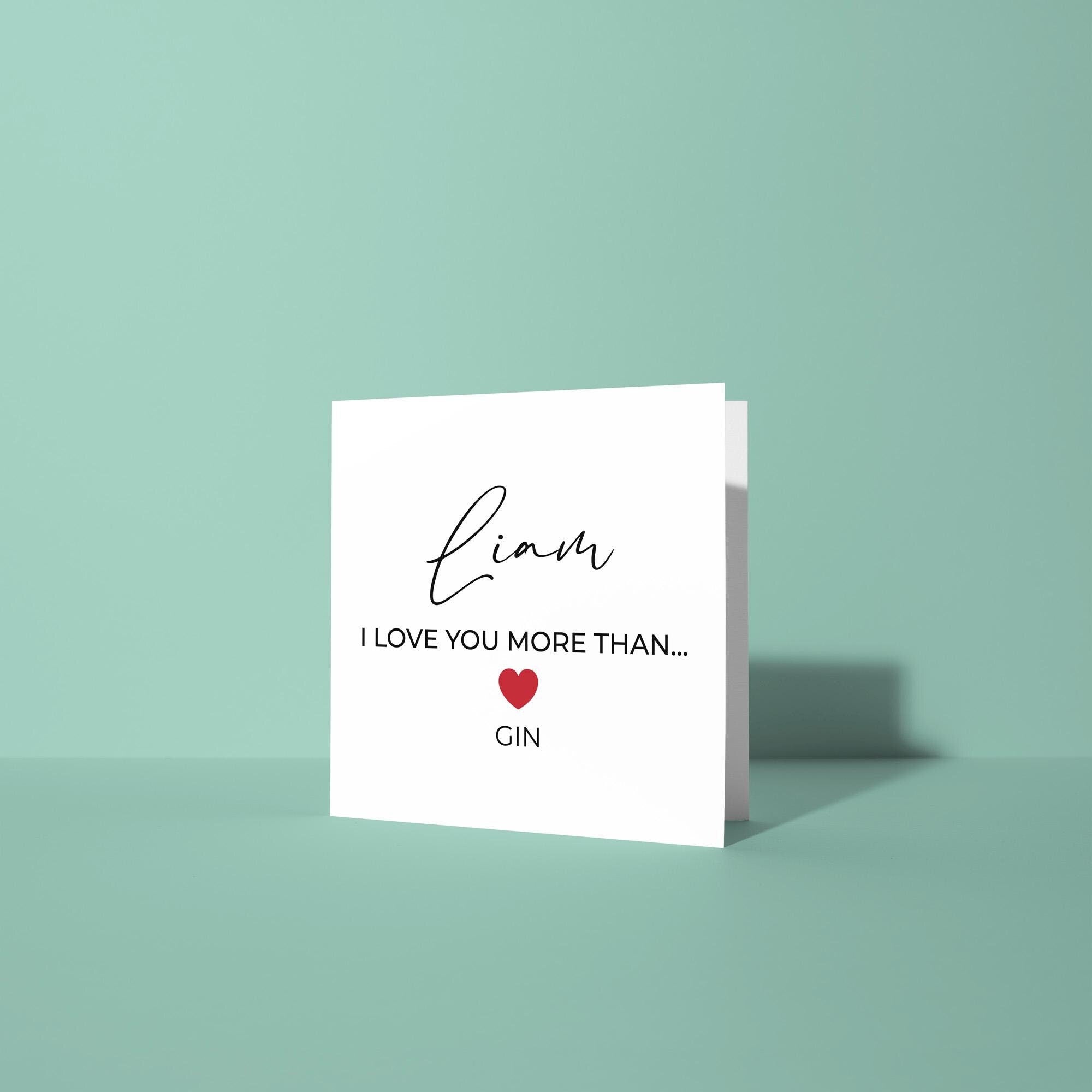 Personalised Love You More Than - Anniversary & Valentine's Day Card