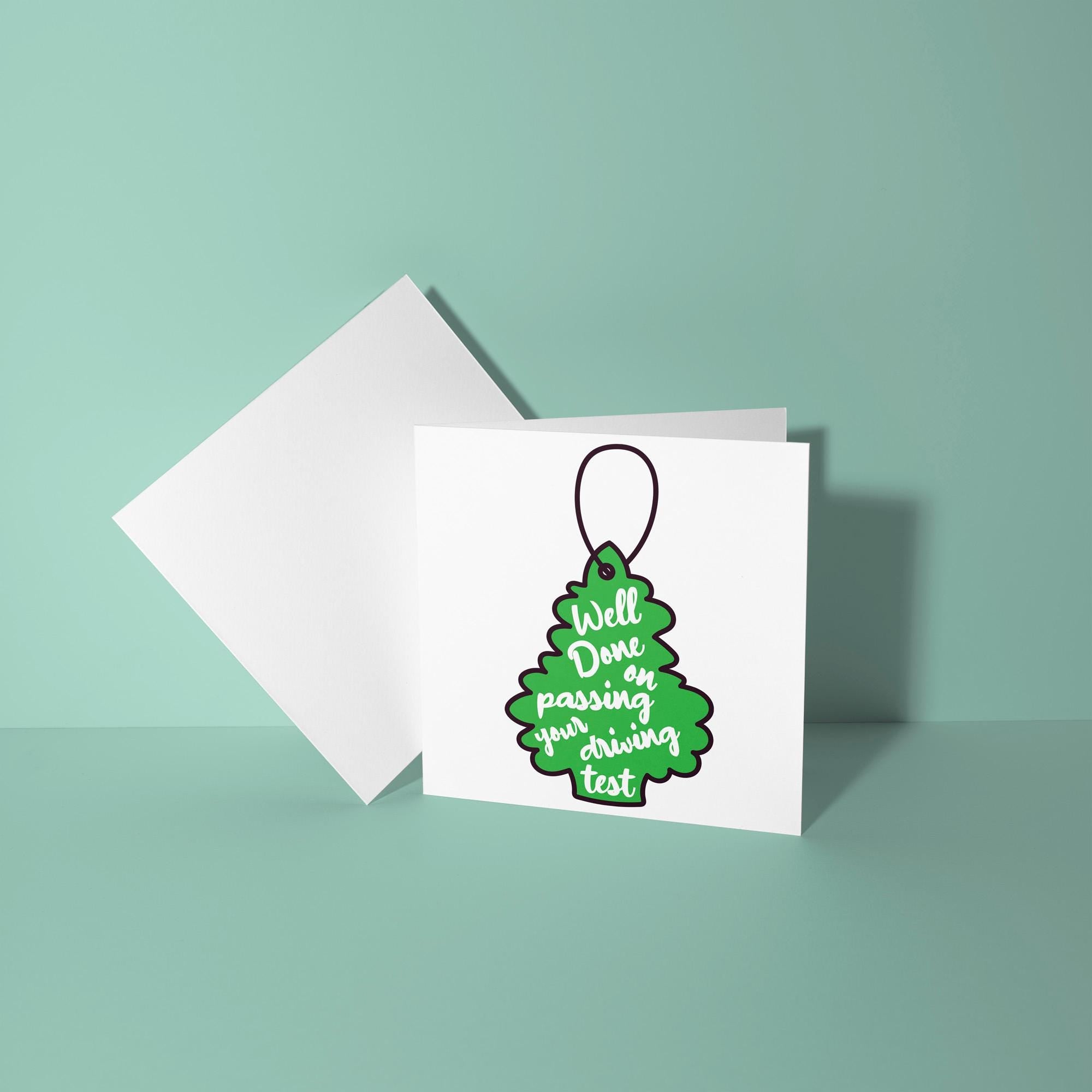 Tree Car Air Freshener - Congratulations On Passing Your Driving Test Card