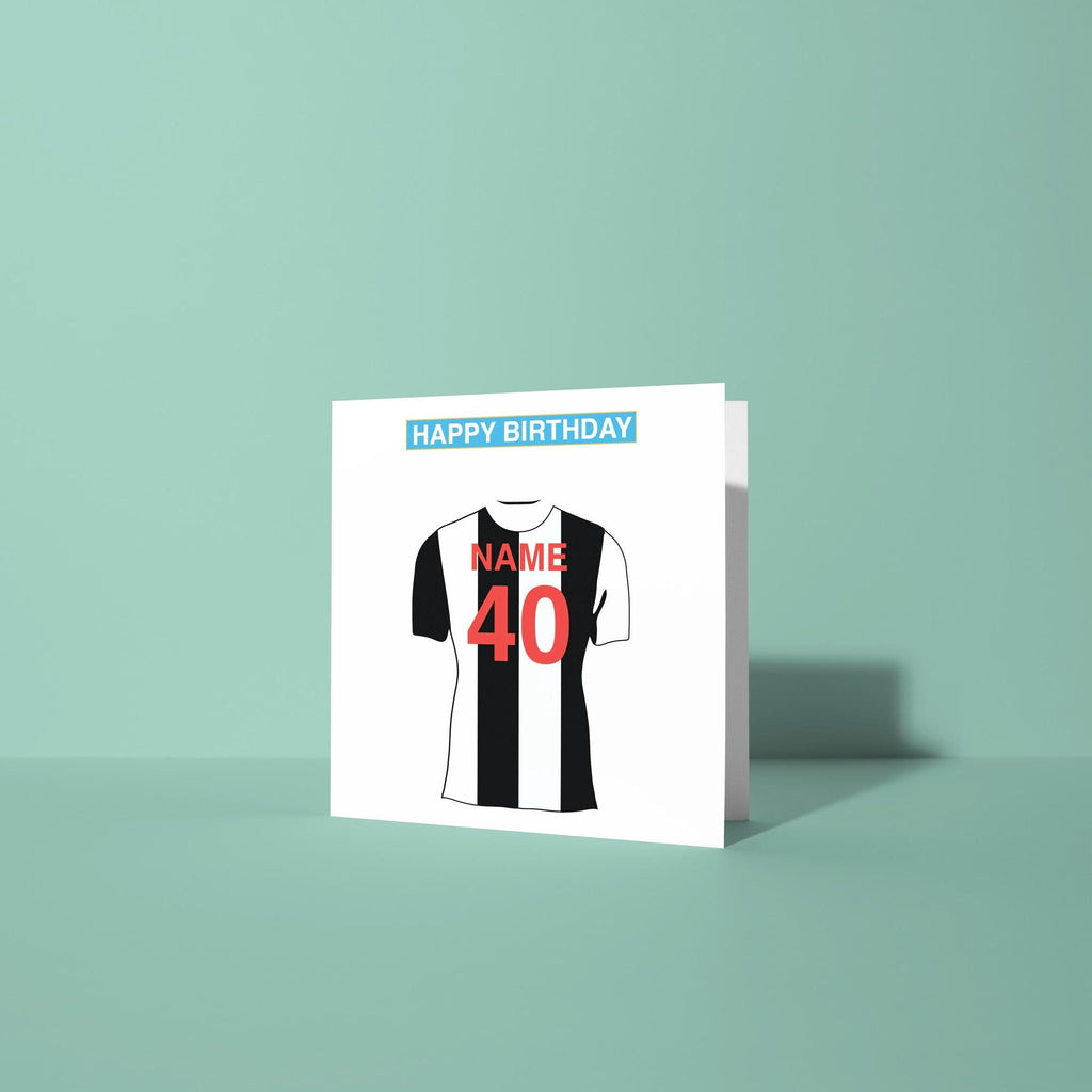 Newcastle United Themed Personalised Birthday Card