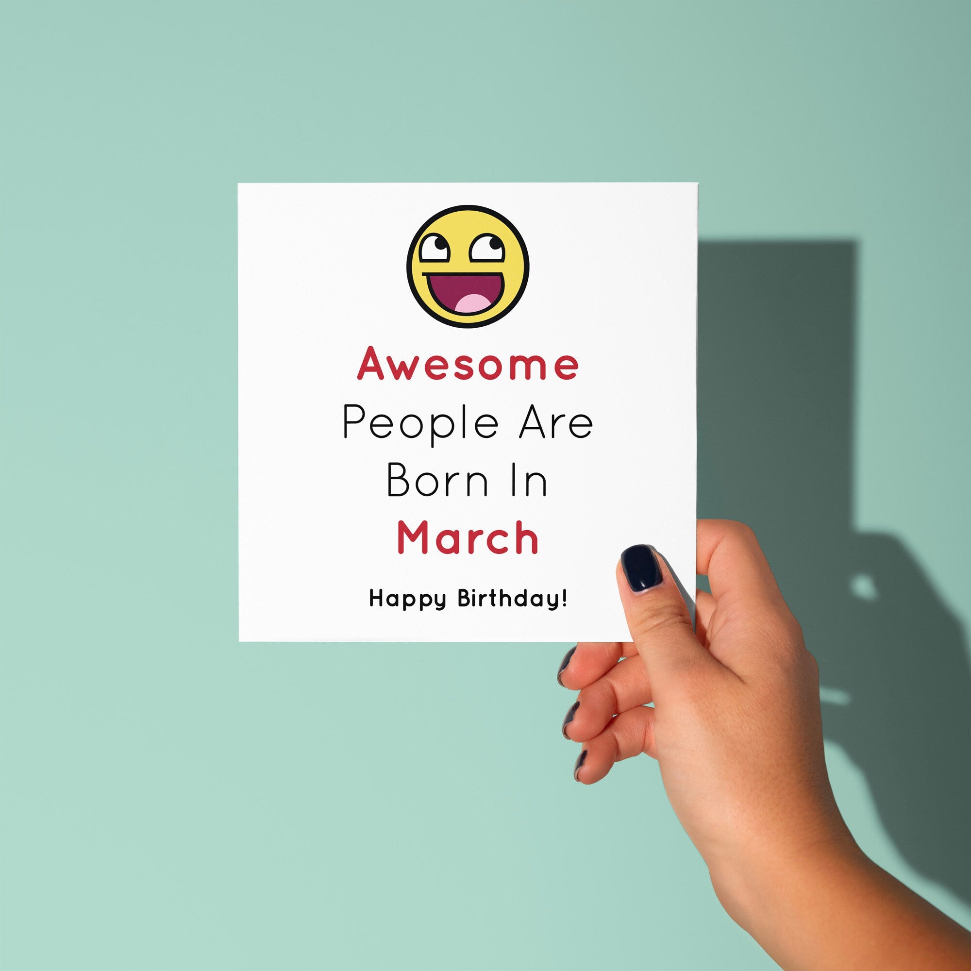 Awesome People Are Born In - Birthday Card