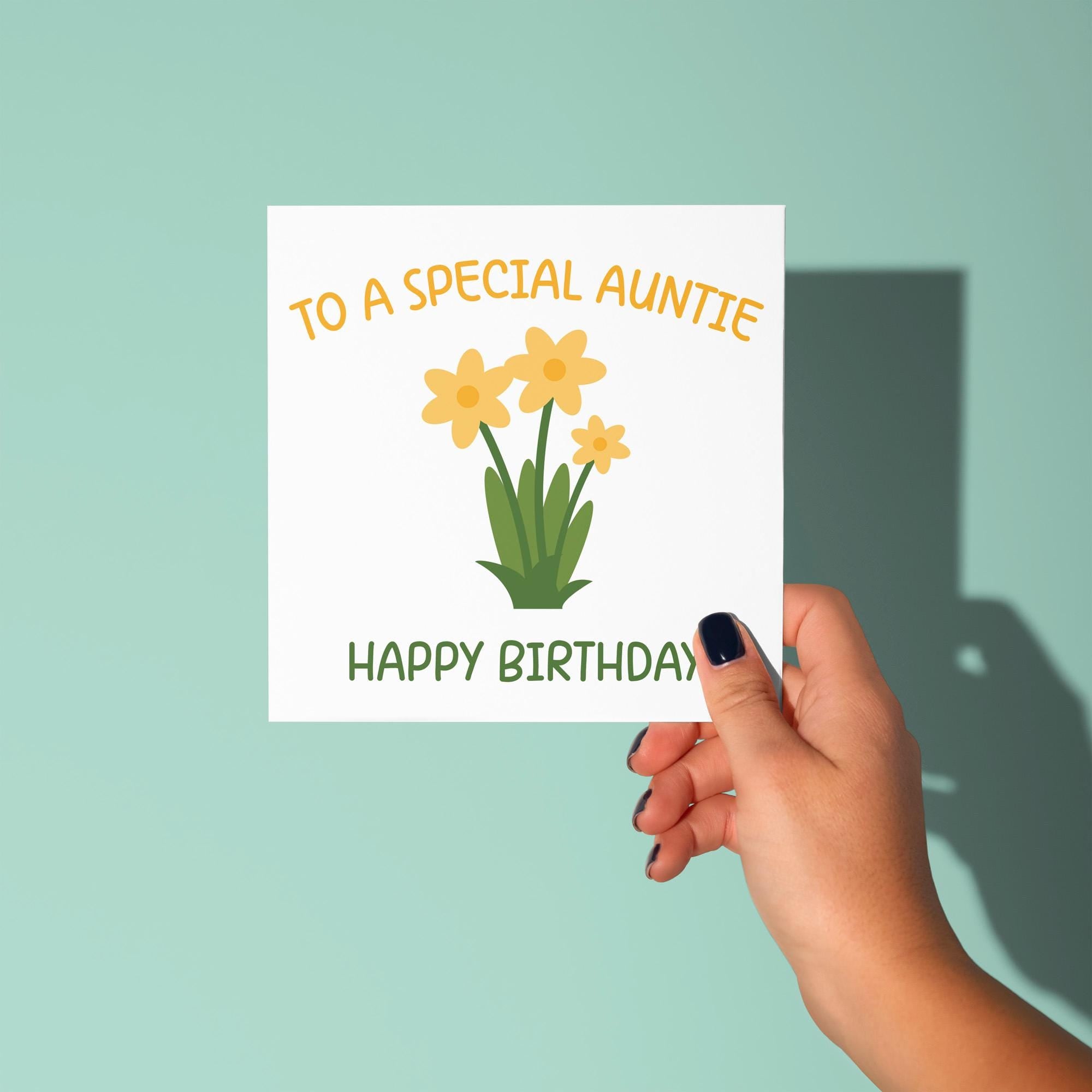 To A Special Auntie, Happy Birthday - Birthday Card for Auntie