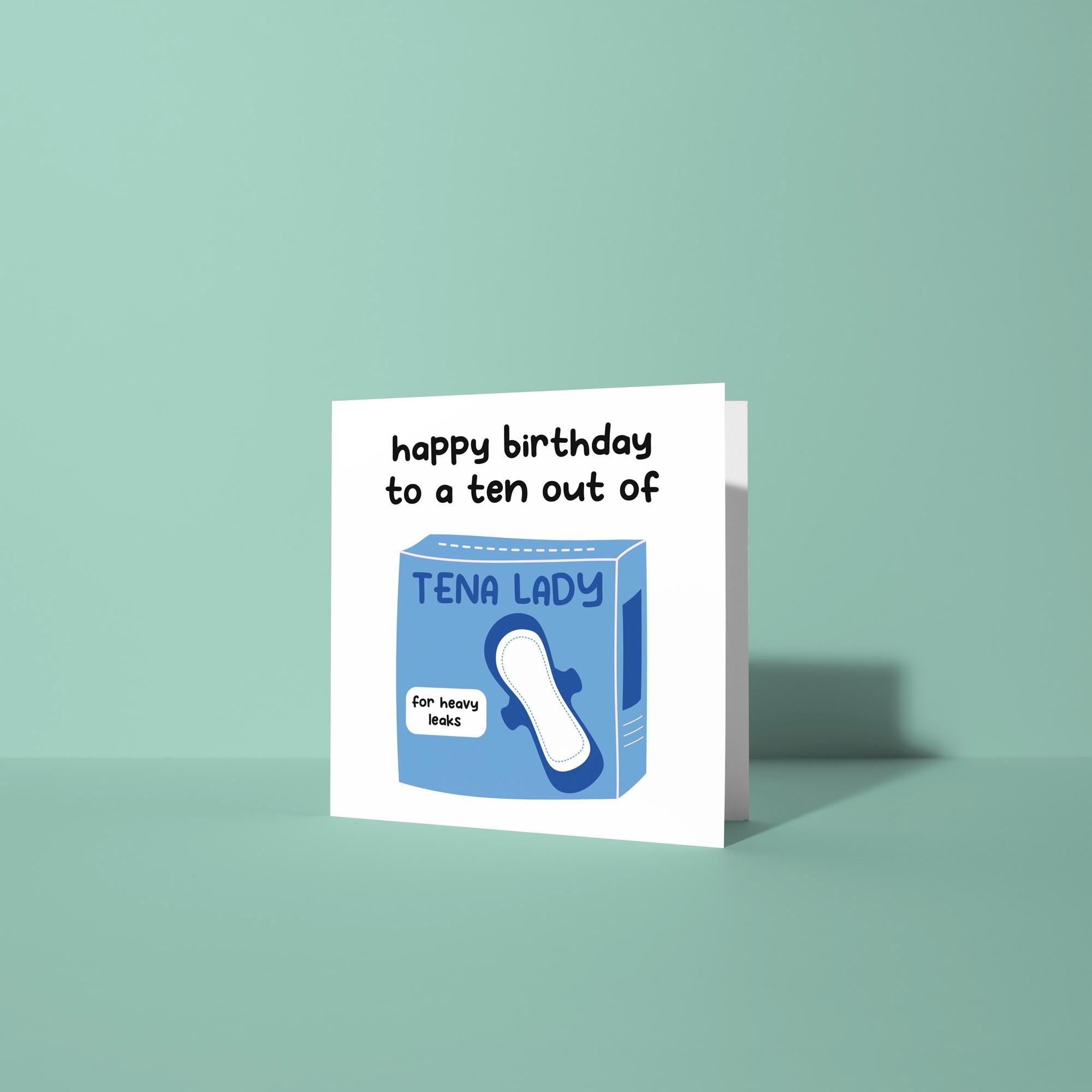 To A Ten Out of Tena Lady - Birthday Card For Her