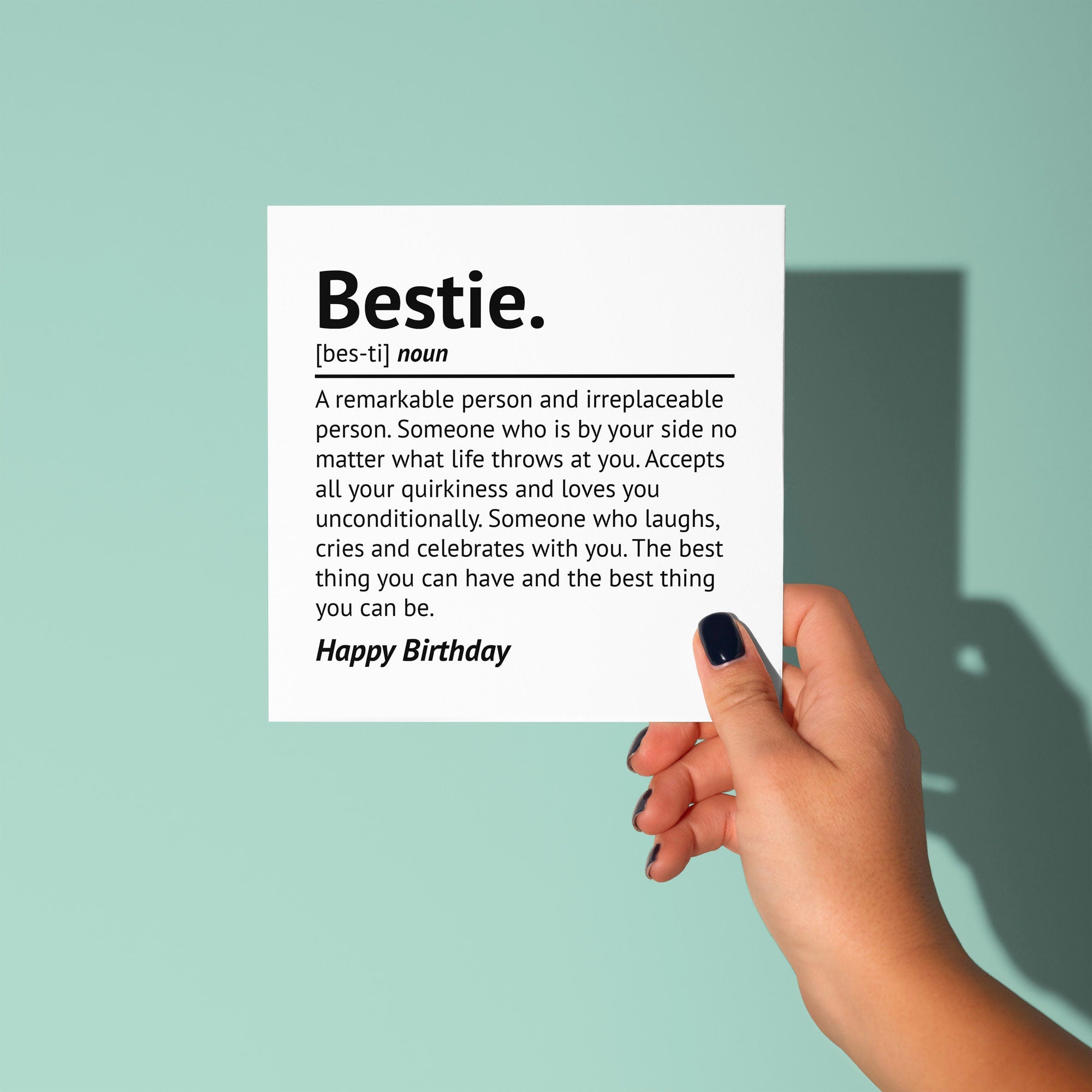 Bestie Definition - Birthday Card