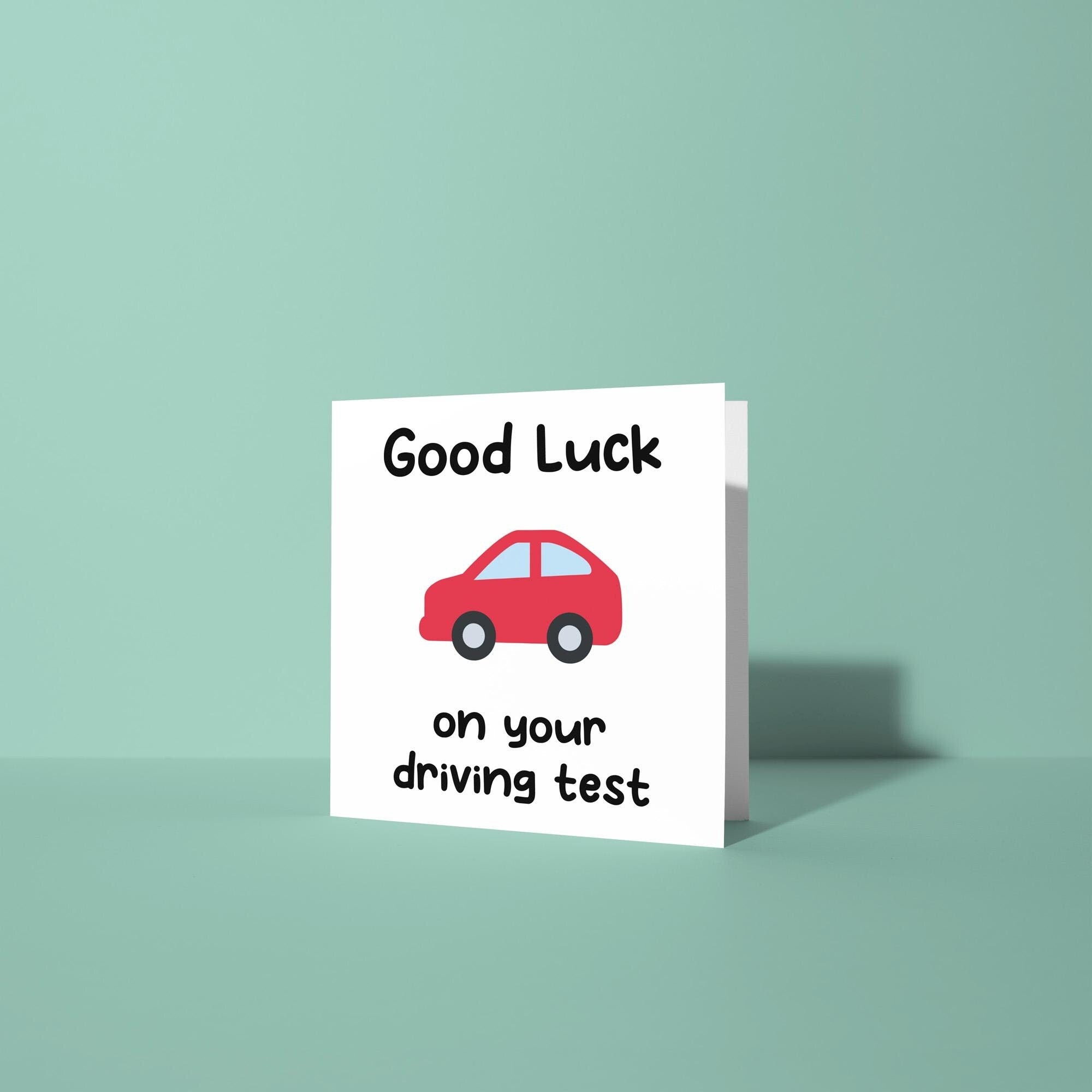 Good Luck On Your Driving Test Card
