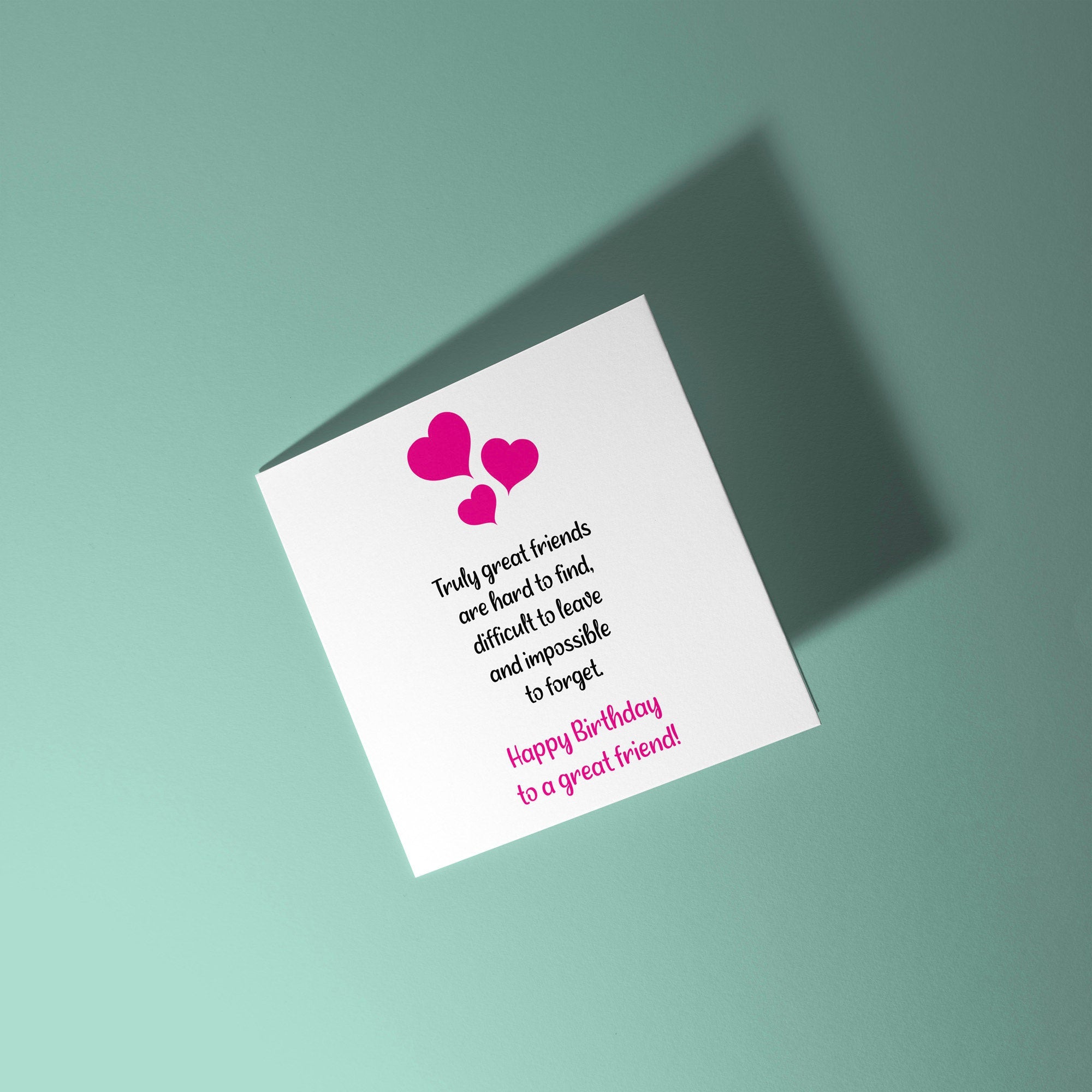 Truly Great Friends Poem- Birthday Card
