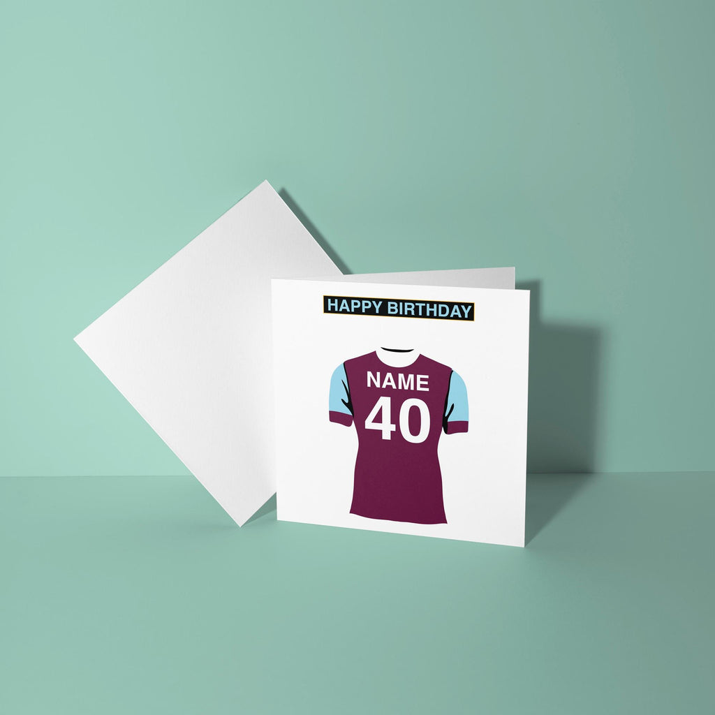 Burnley F.C. Themed Personalised Birthday Card