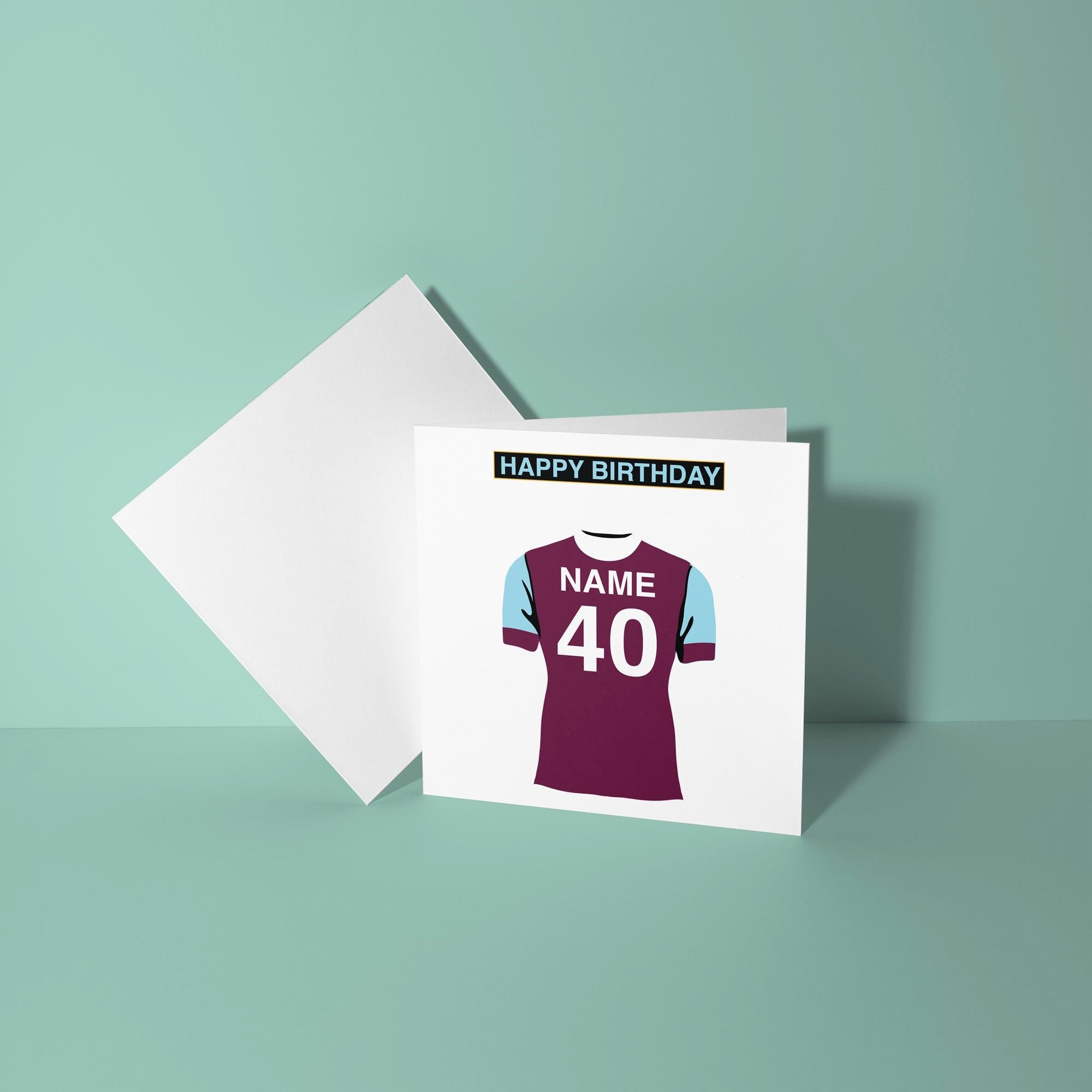 Burnley F.C. Themed Personalised Birthday Card