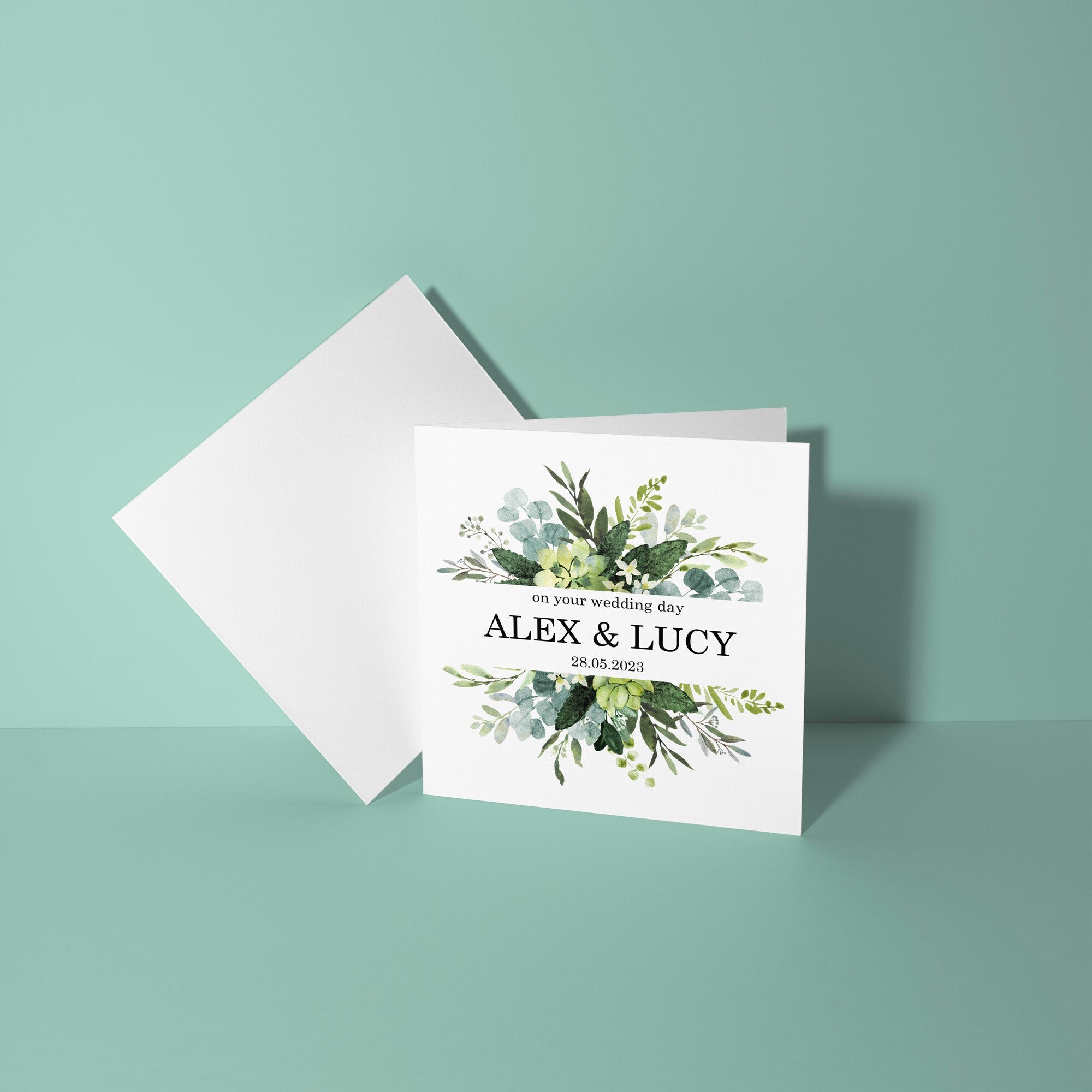 On Your Wedding Day Personalised Date - Wedding Card