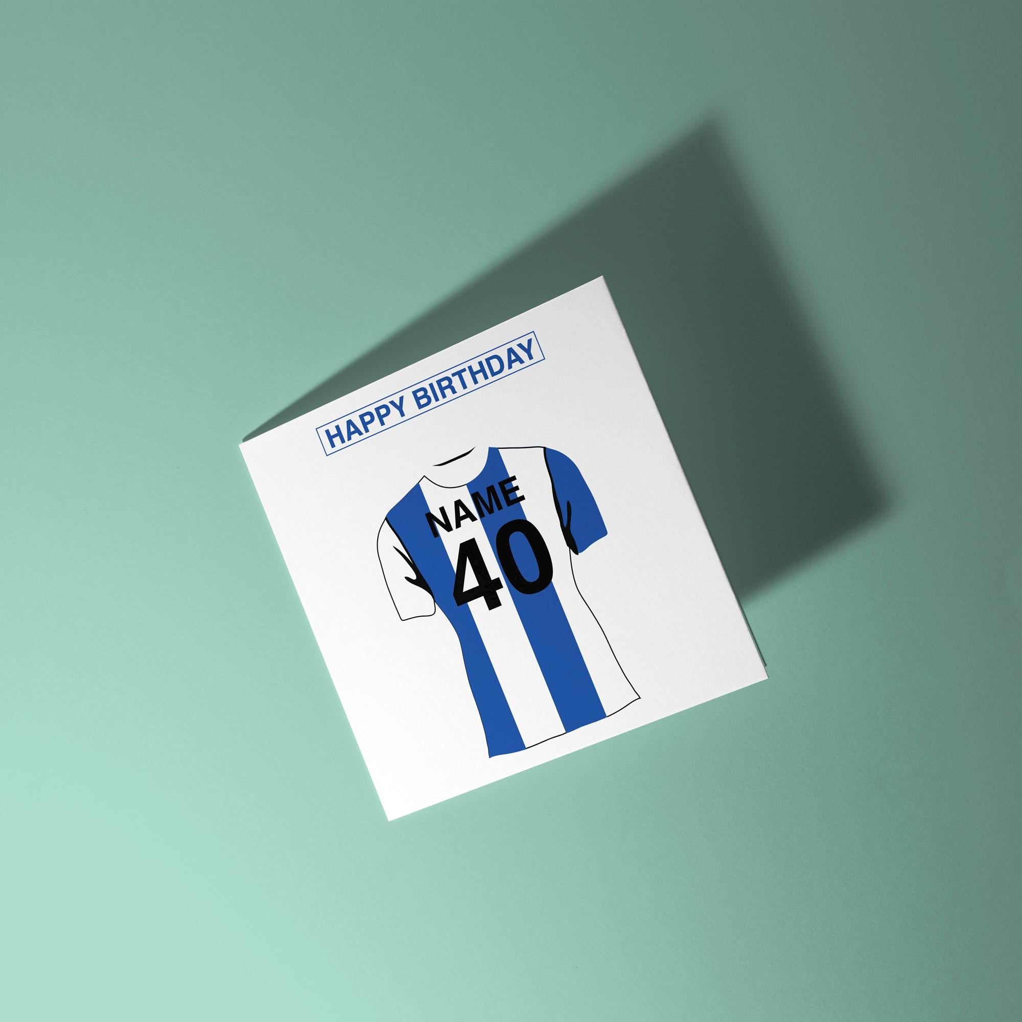 Brighton & Hove Albion Themed Personalised Birthday Card