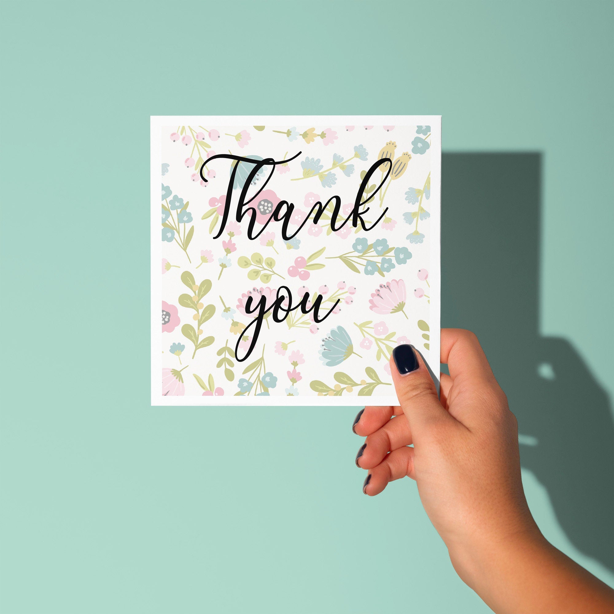 Floral - Thank You Card