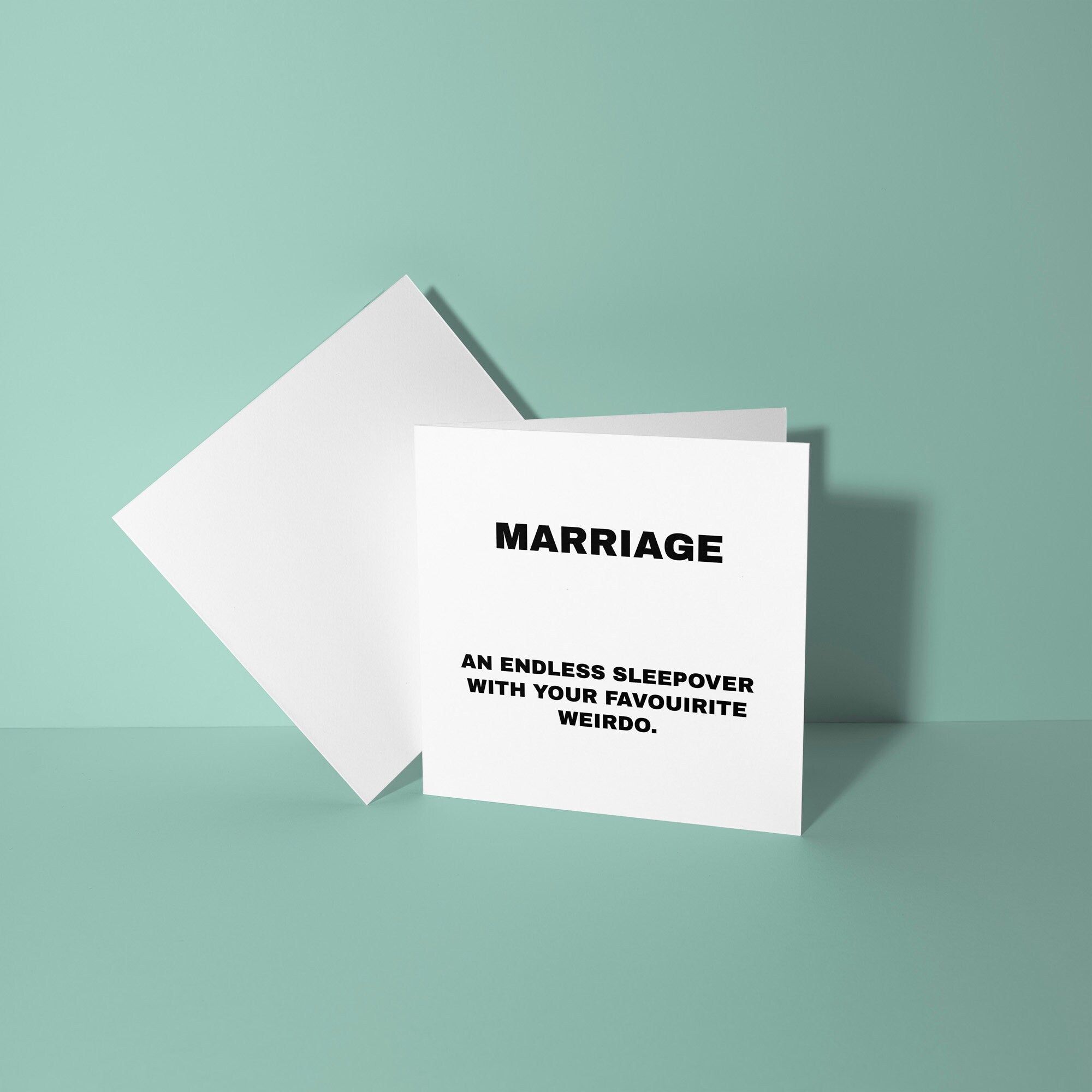 Marriage An Endless Sleepover - Wedding Card