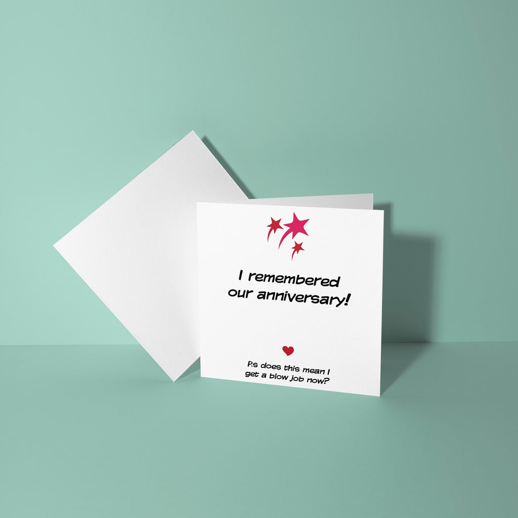 I Remembered, Can I Have BJ? - Anniversary & Valentine's Day Card