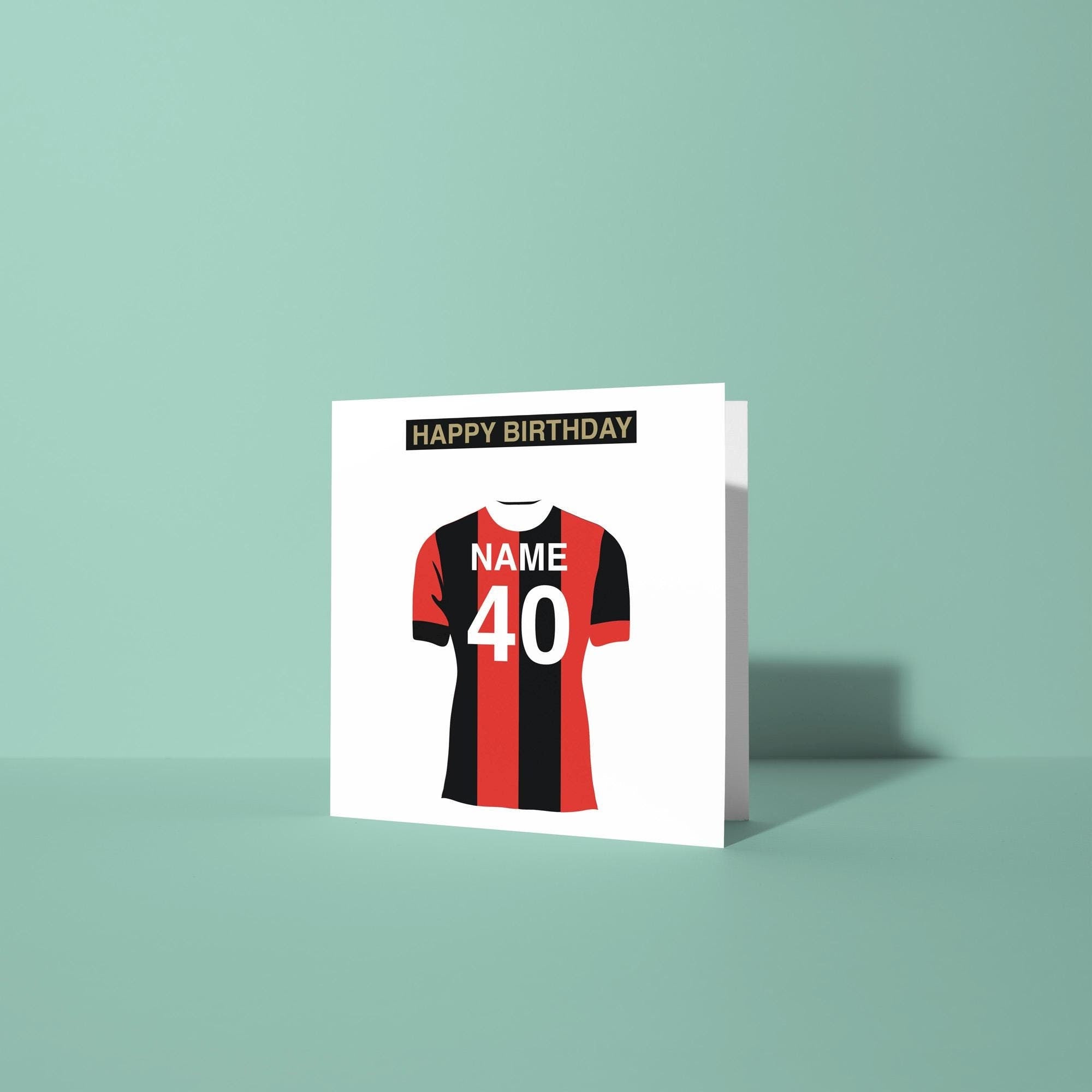 A.F.C. Bournemouth Themed Personalised Birthday Card