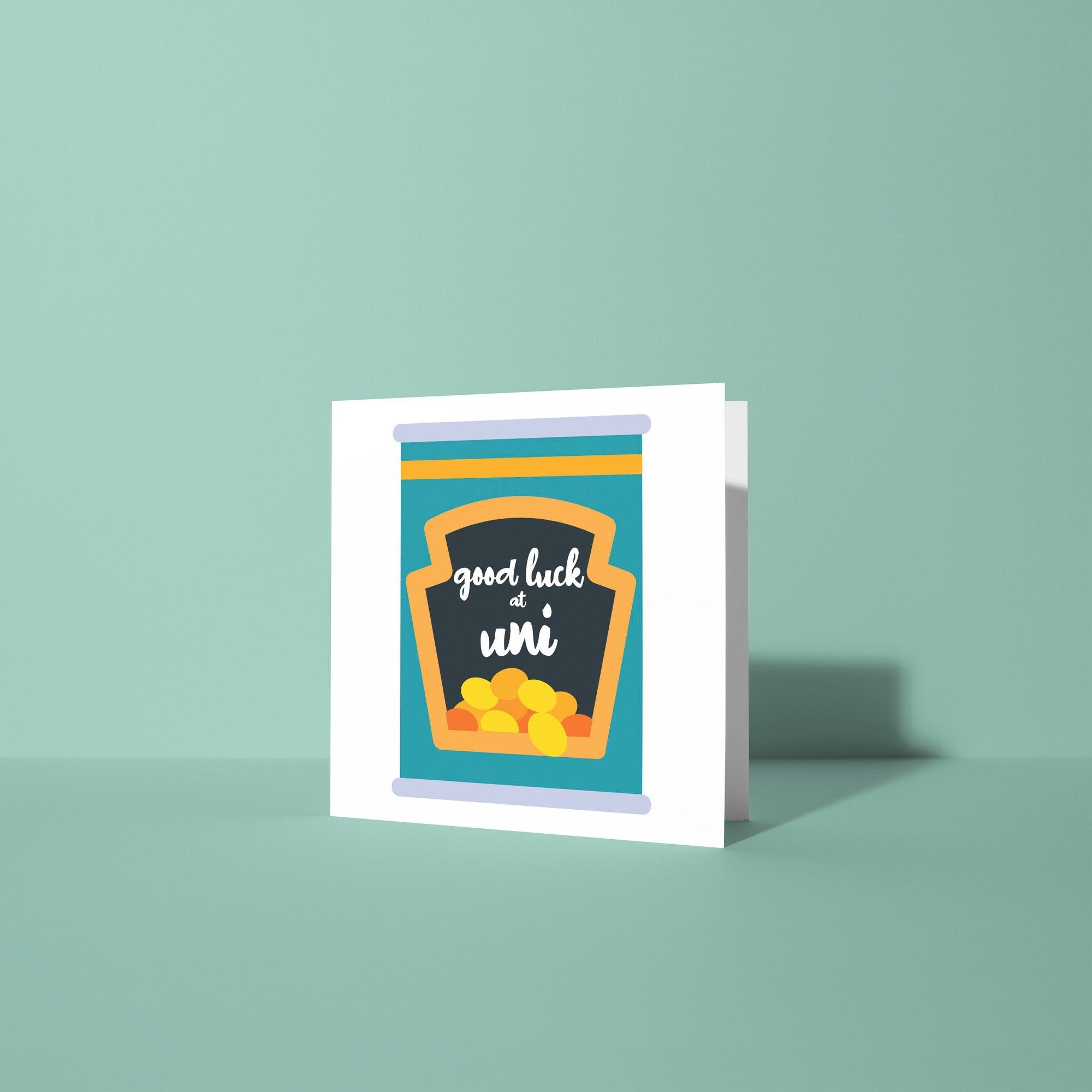 Baked Beans Tin - Good Luck At University Card