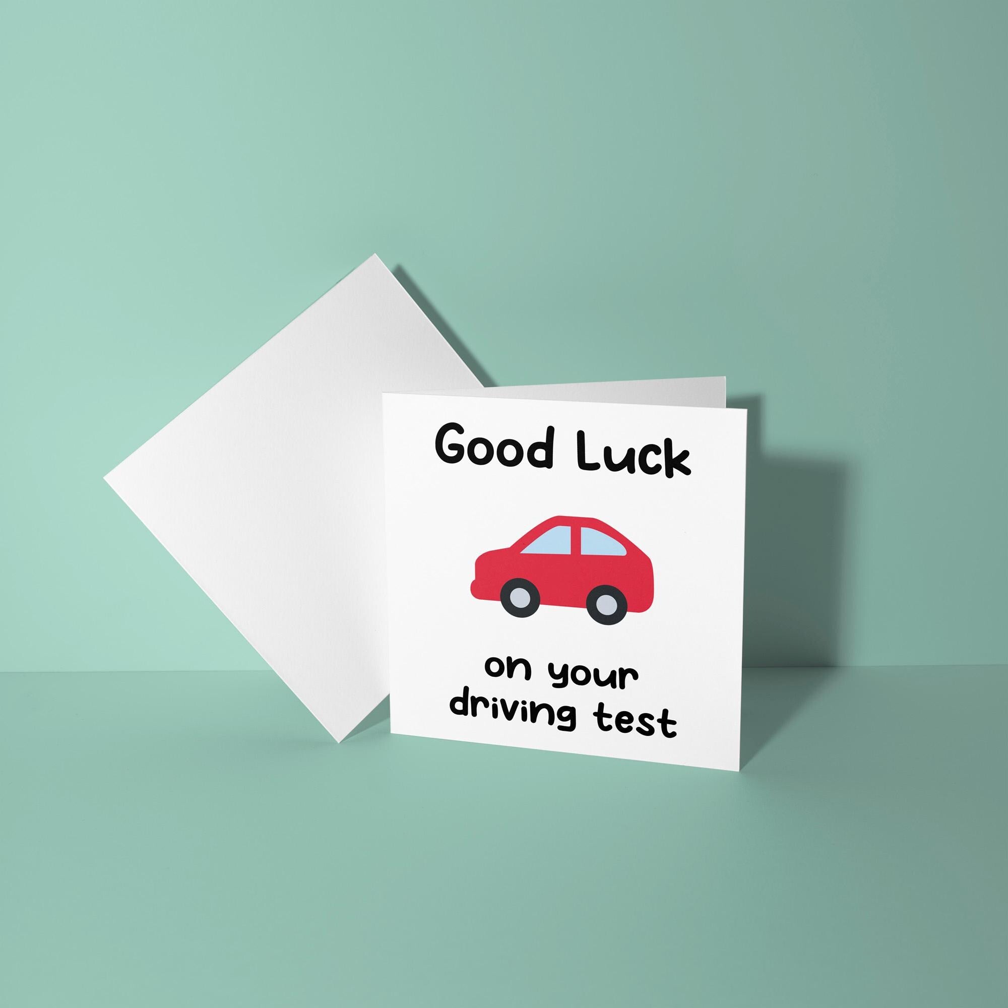 Good Luck On Your Driving Test Card