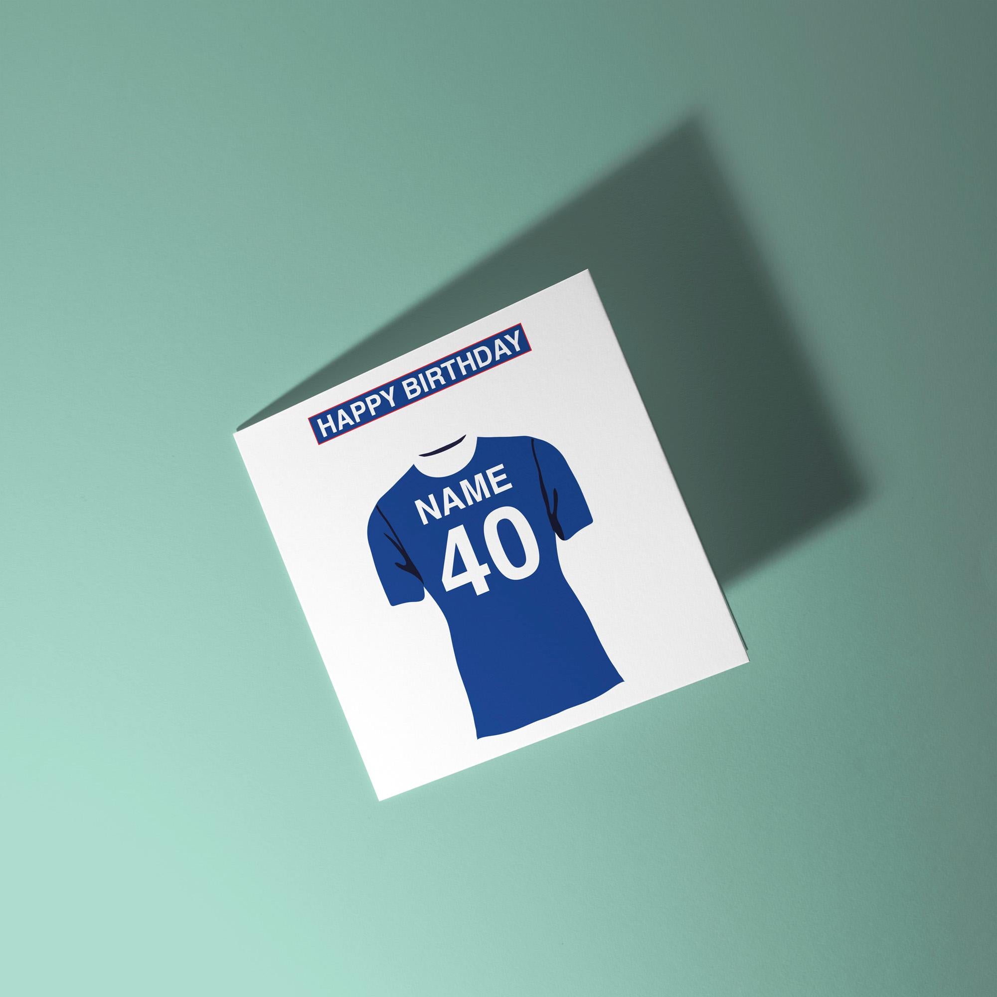 Chelsea F.C. Themed Personalised Birthday Card