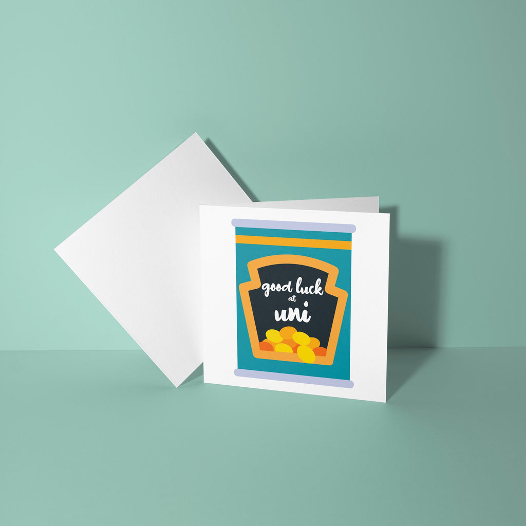 Baked Beans Tin - Good Luck At University Card