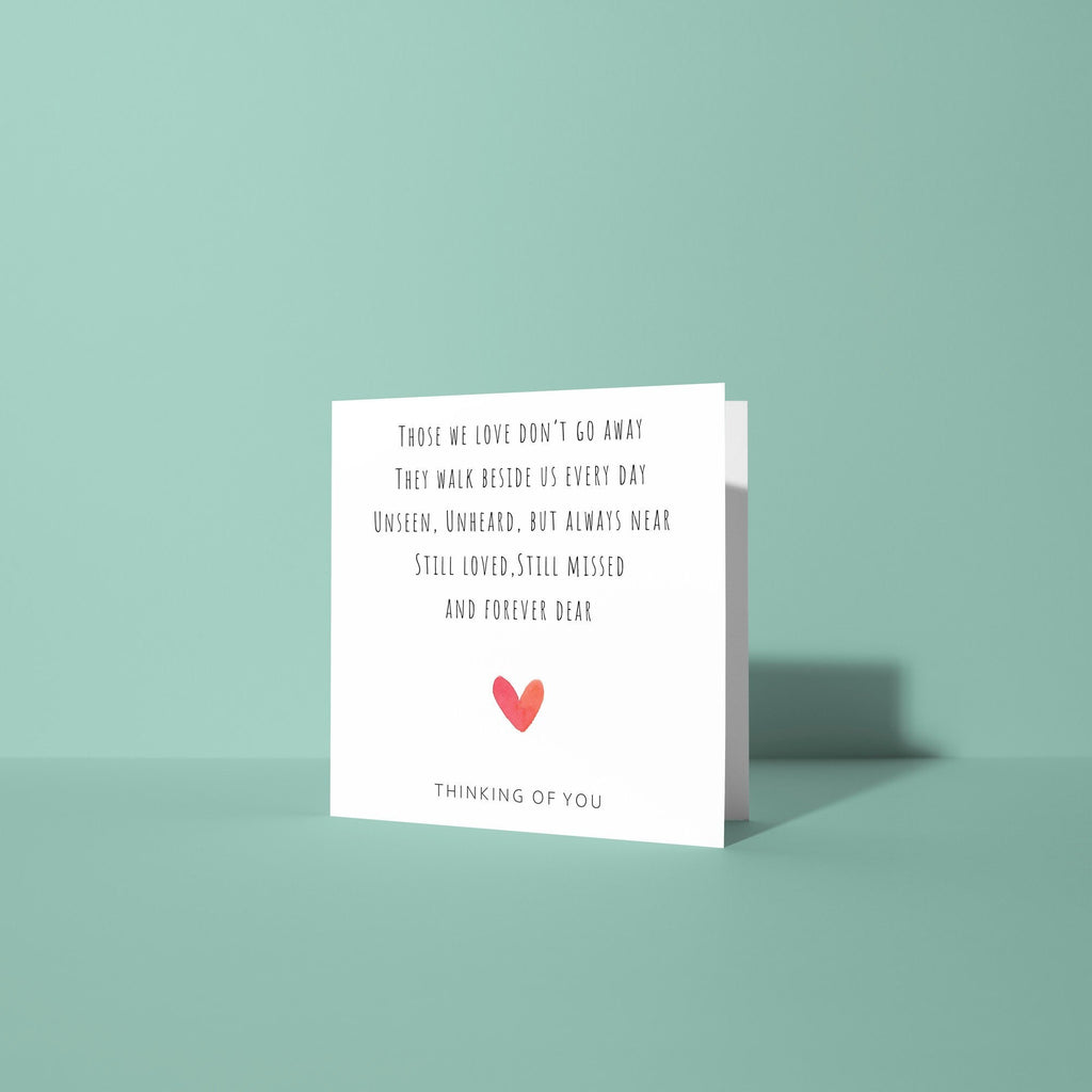 Those We Love Poem - Sympathy Card