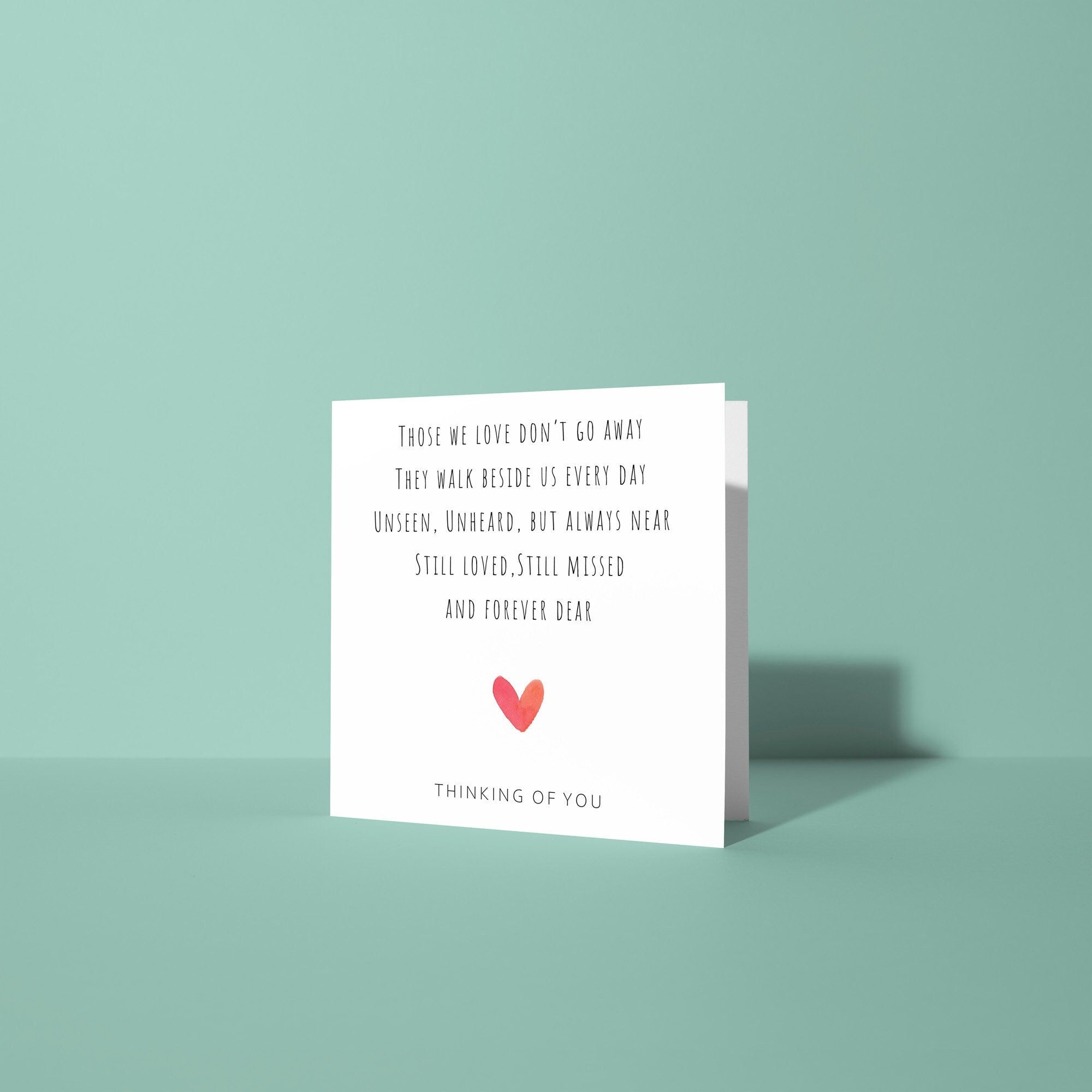 Those We Love Poem - Sympathy Card