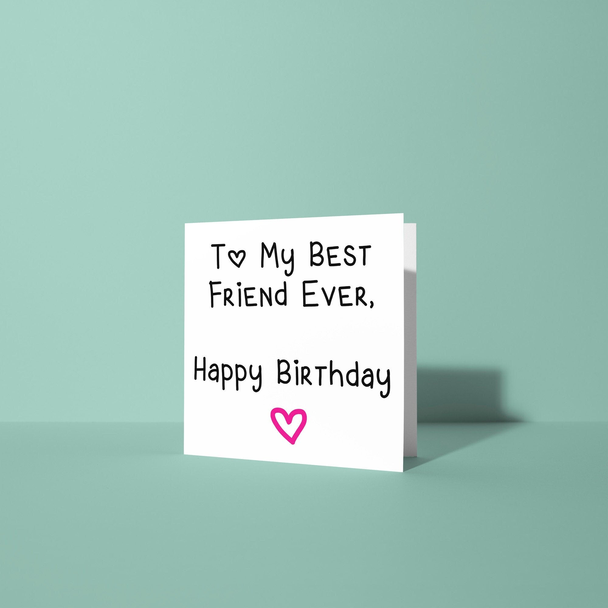 Greeting card with 'Happy Birthday' message on a light green background