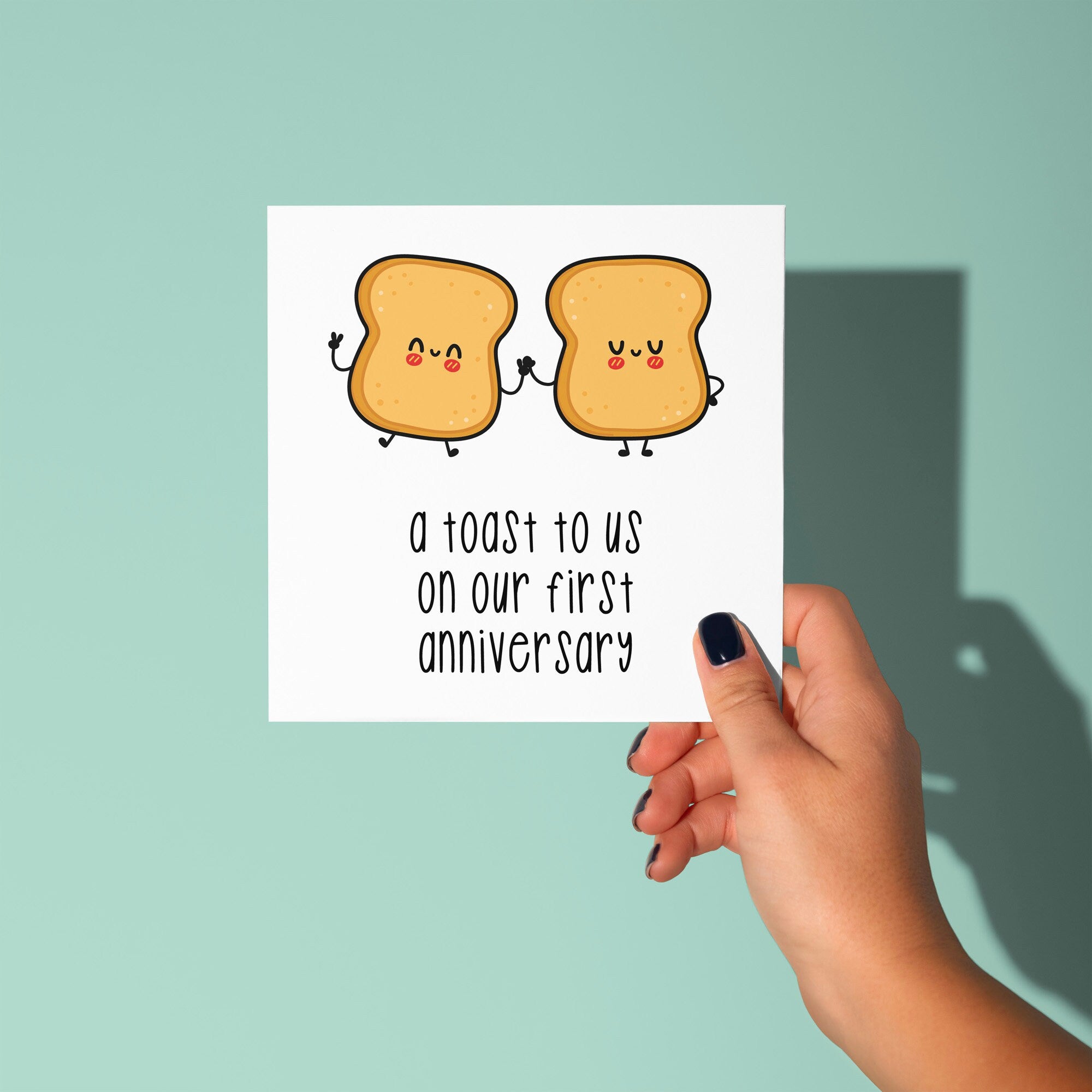 A Toast To Us First Anniversary Card | 1 Year Anniversary Card