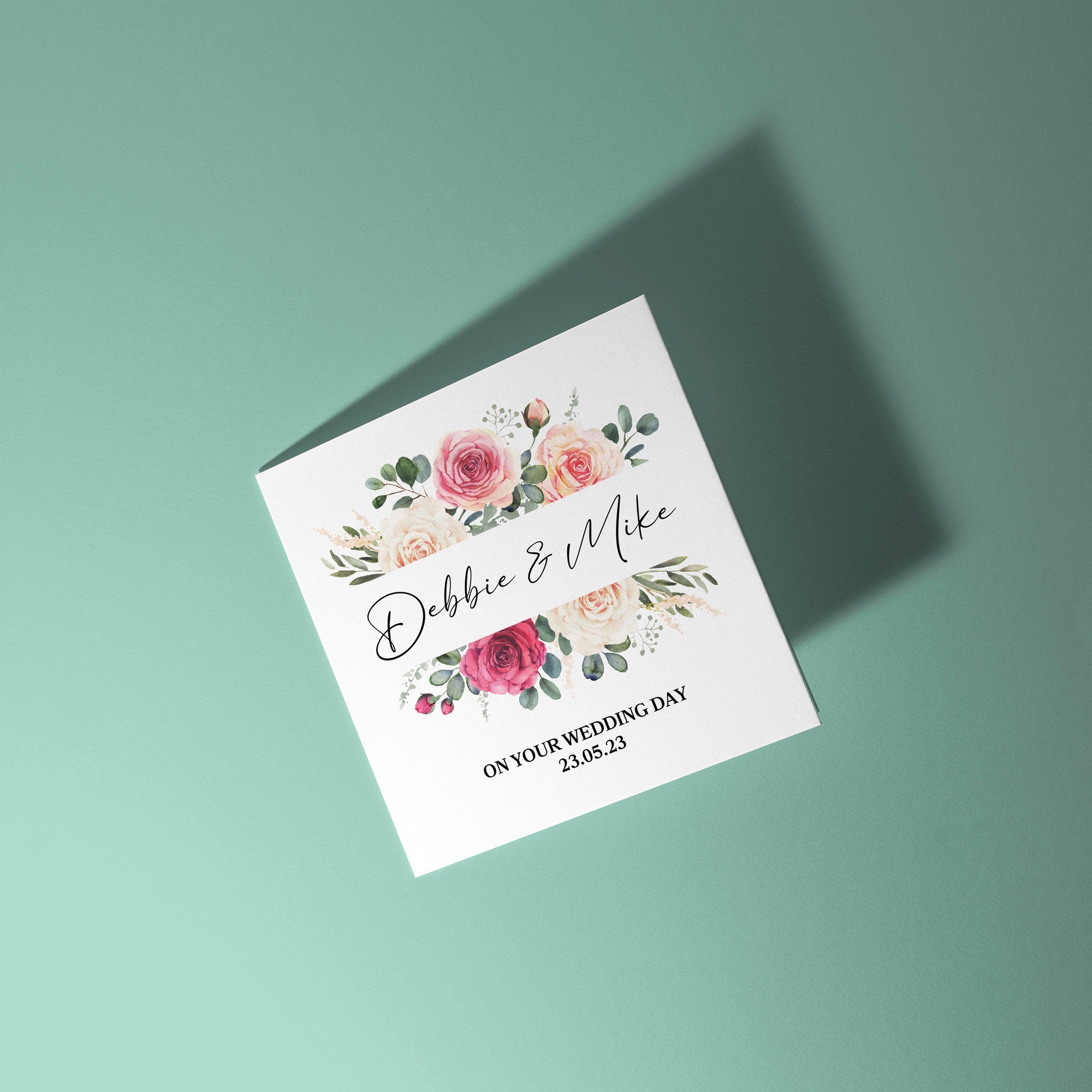 On Your Wedding Day Personalised Date - Wedding Card