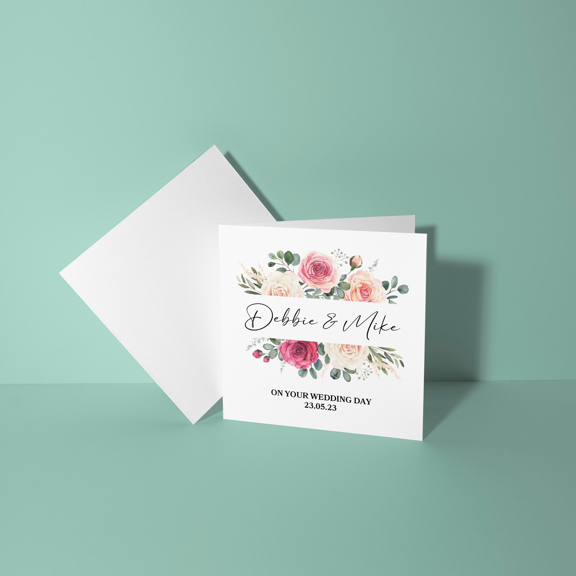 On Your Wedding Day Personalised Date - Wedding Card