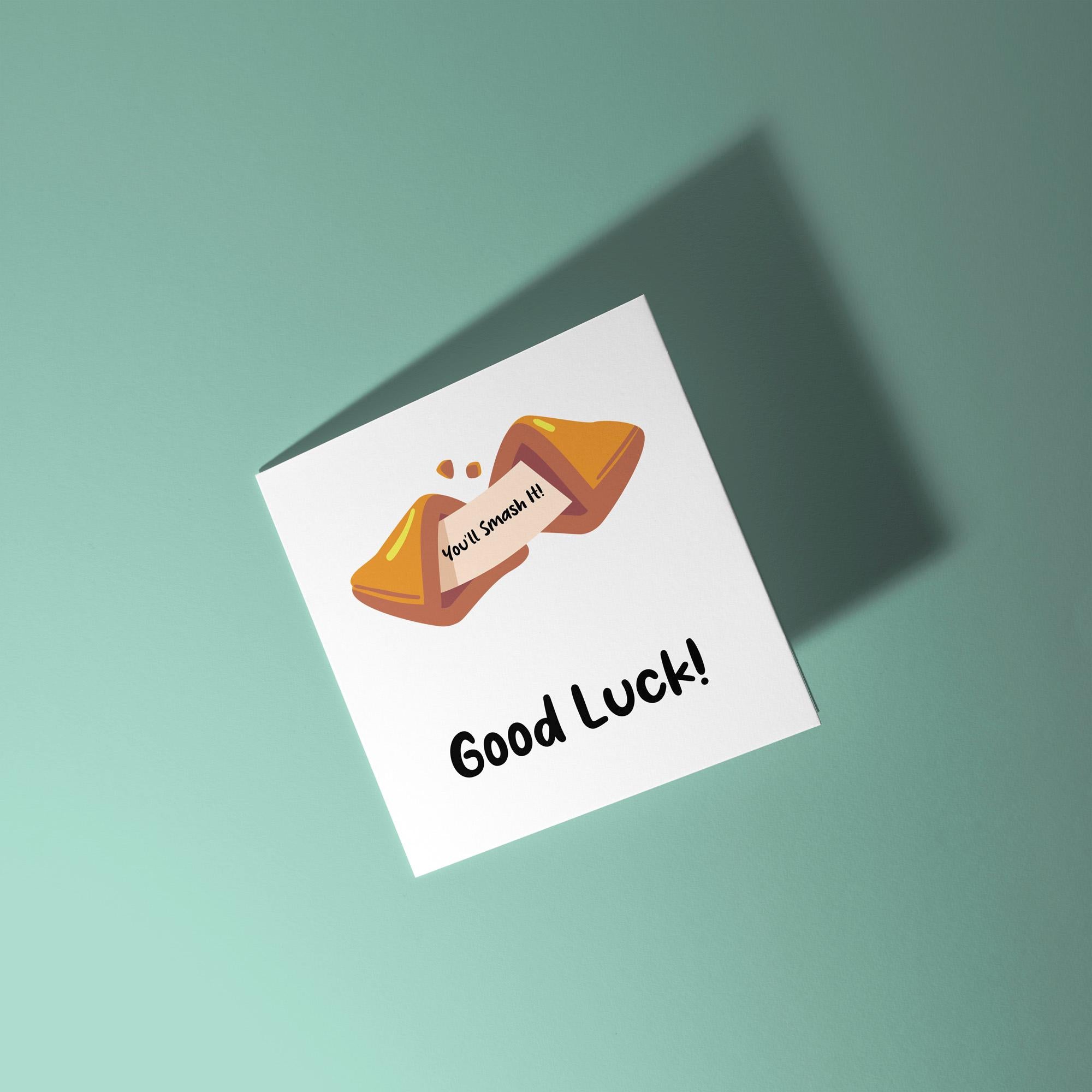 Chinese Fortune Cookie - Good Luck In New Job Card