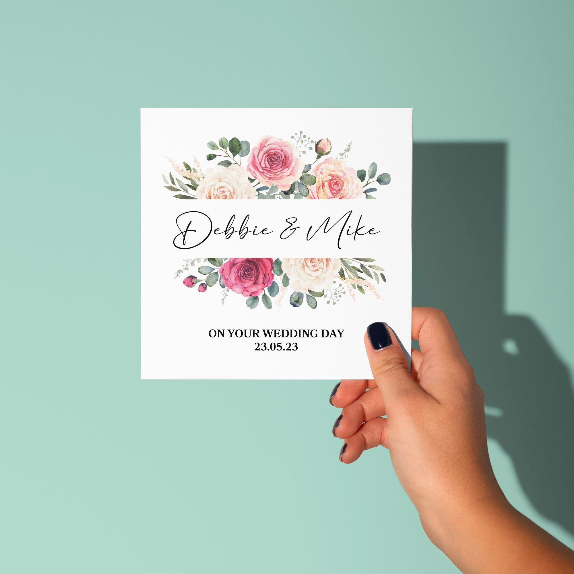 On Your Wedding Day Personalised Date - Wedding Card
