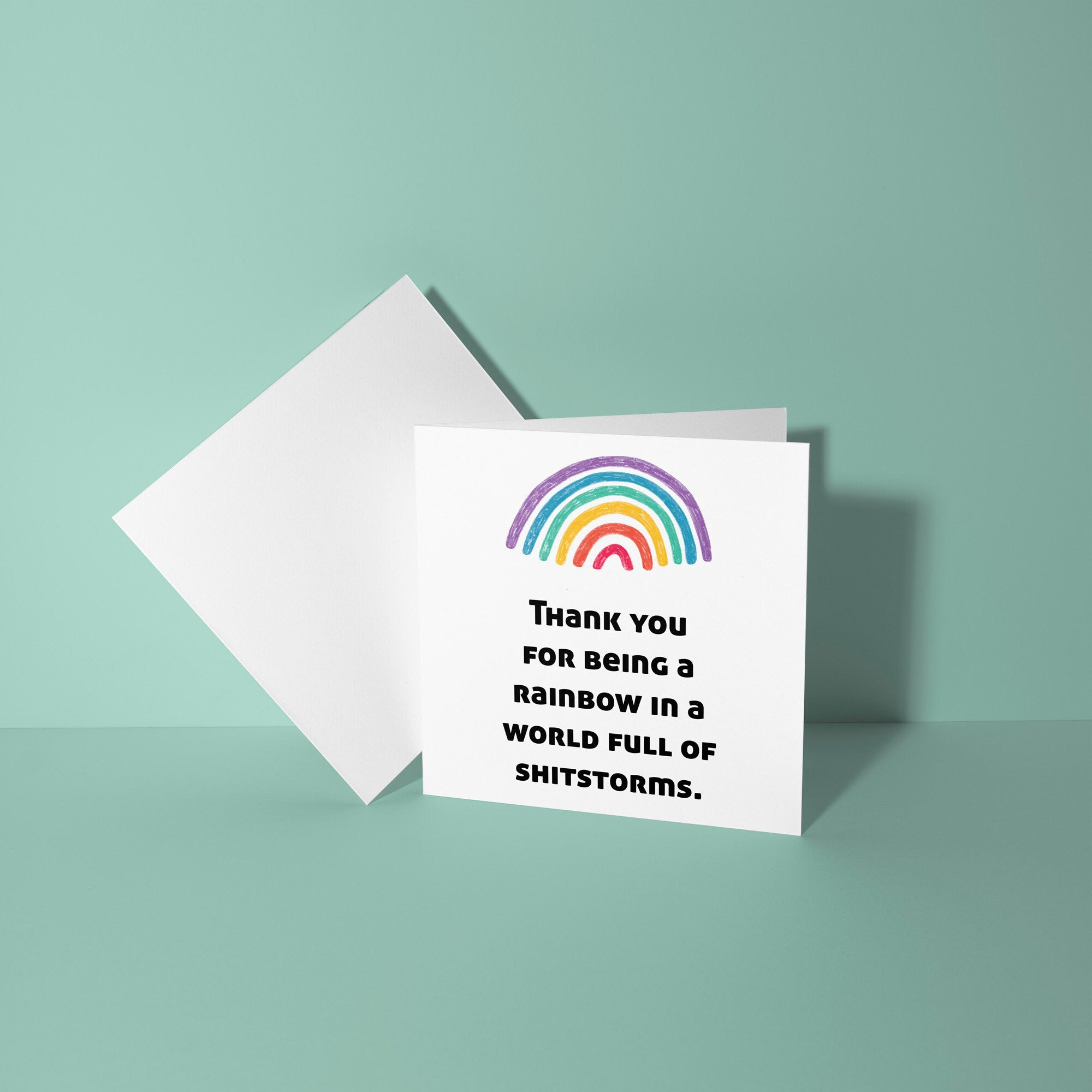 Rainbow in a World of Shitstorms - Thank You Card