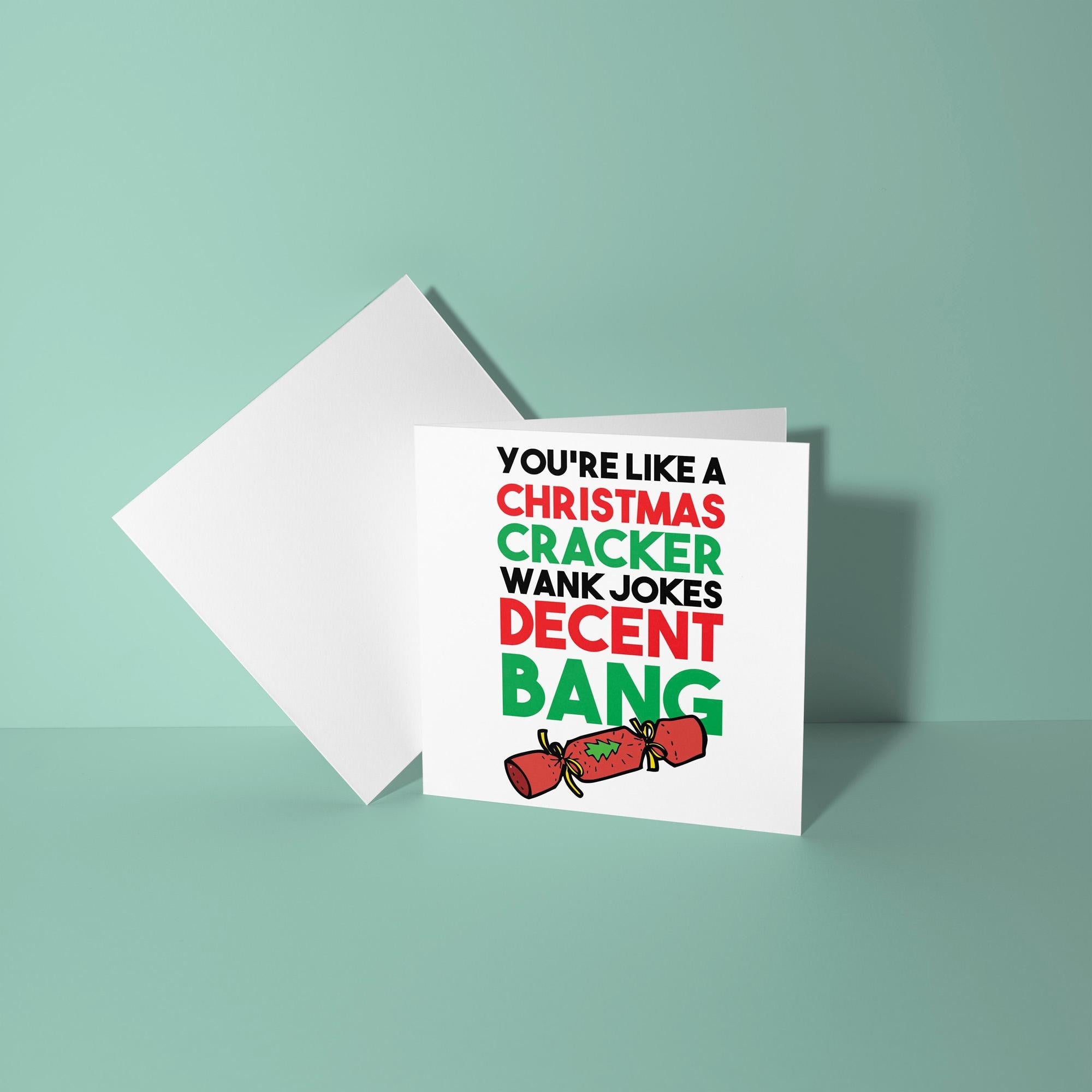 Wank Jokes Decent Bang - Christmas Card for Partner