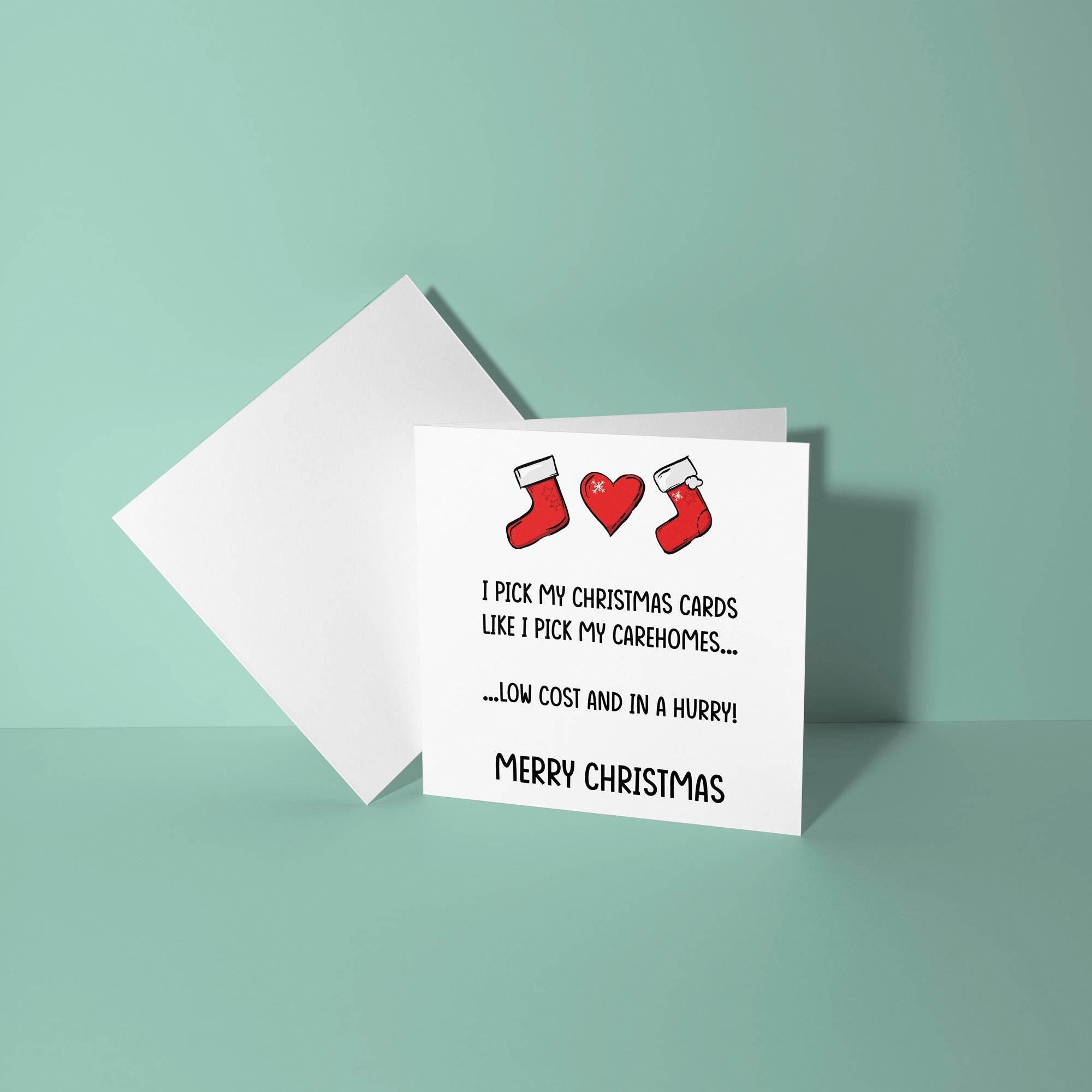 Pick My Cards Like Carehomes - Christmas Card
