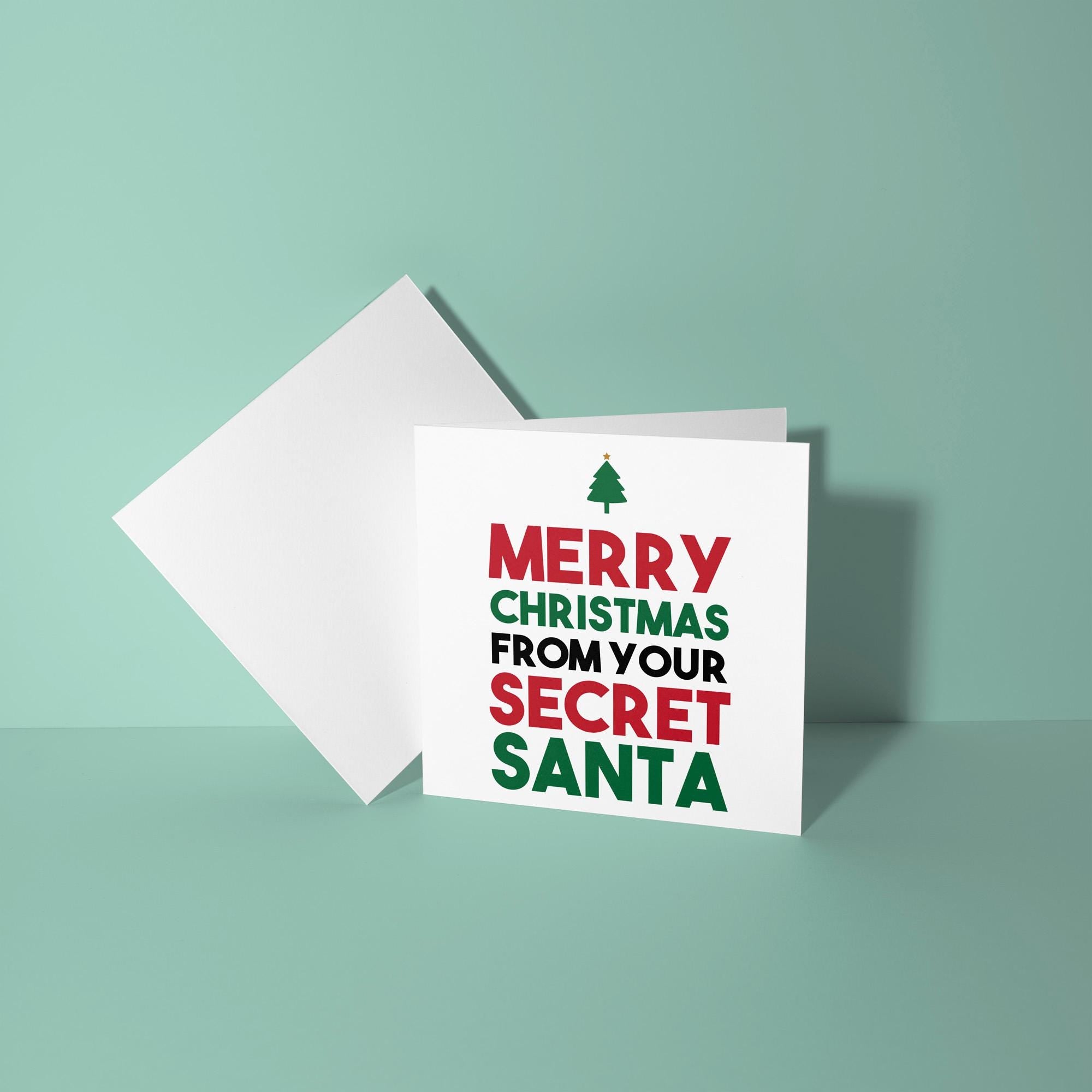 Merry Christmas From Your Secret Santa - Secret Santa Christmas Card