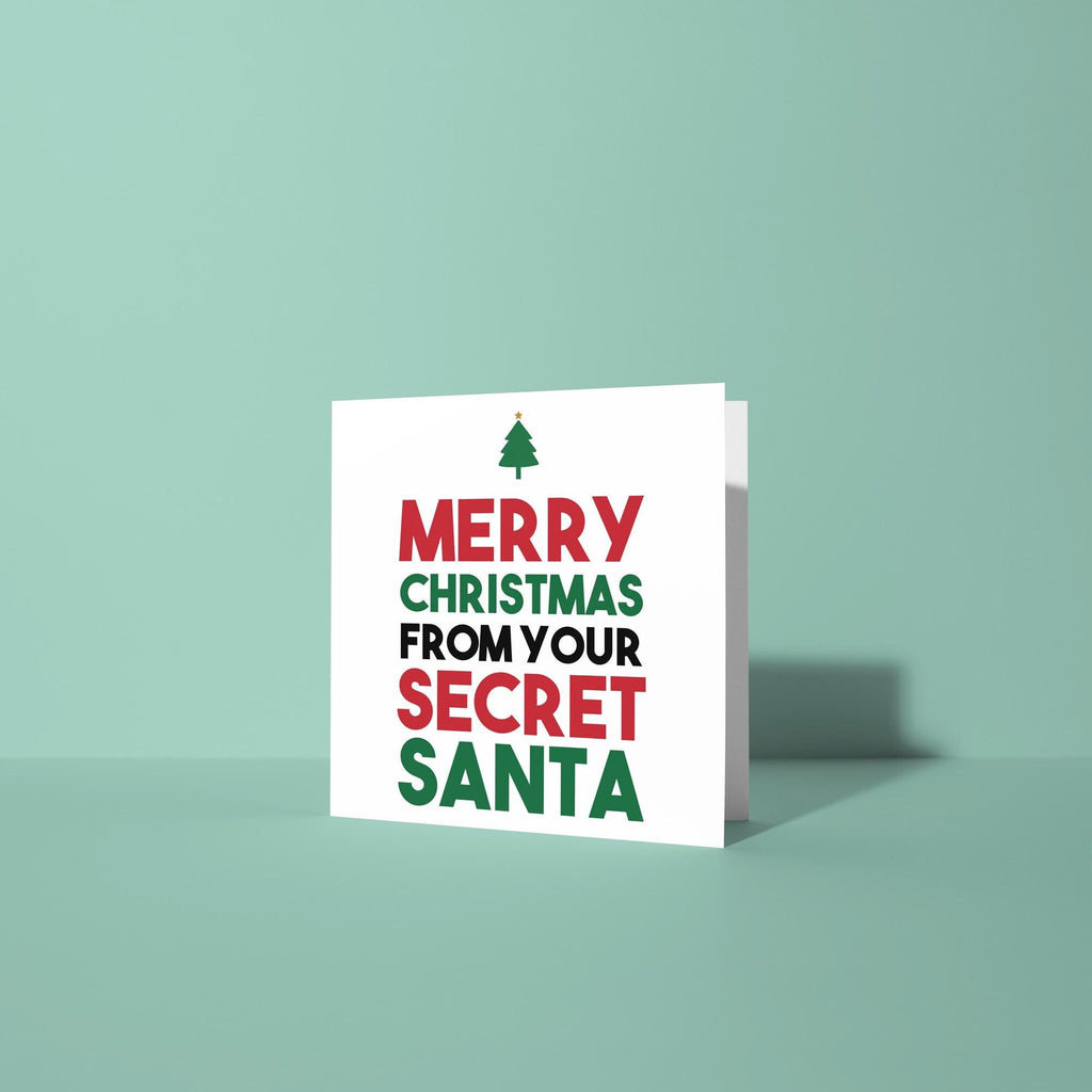 Merry Christmas From Your Secret Santa - Secret Santa Christmas Card