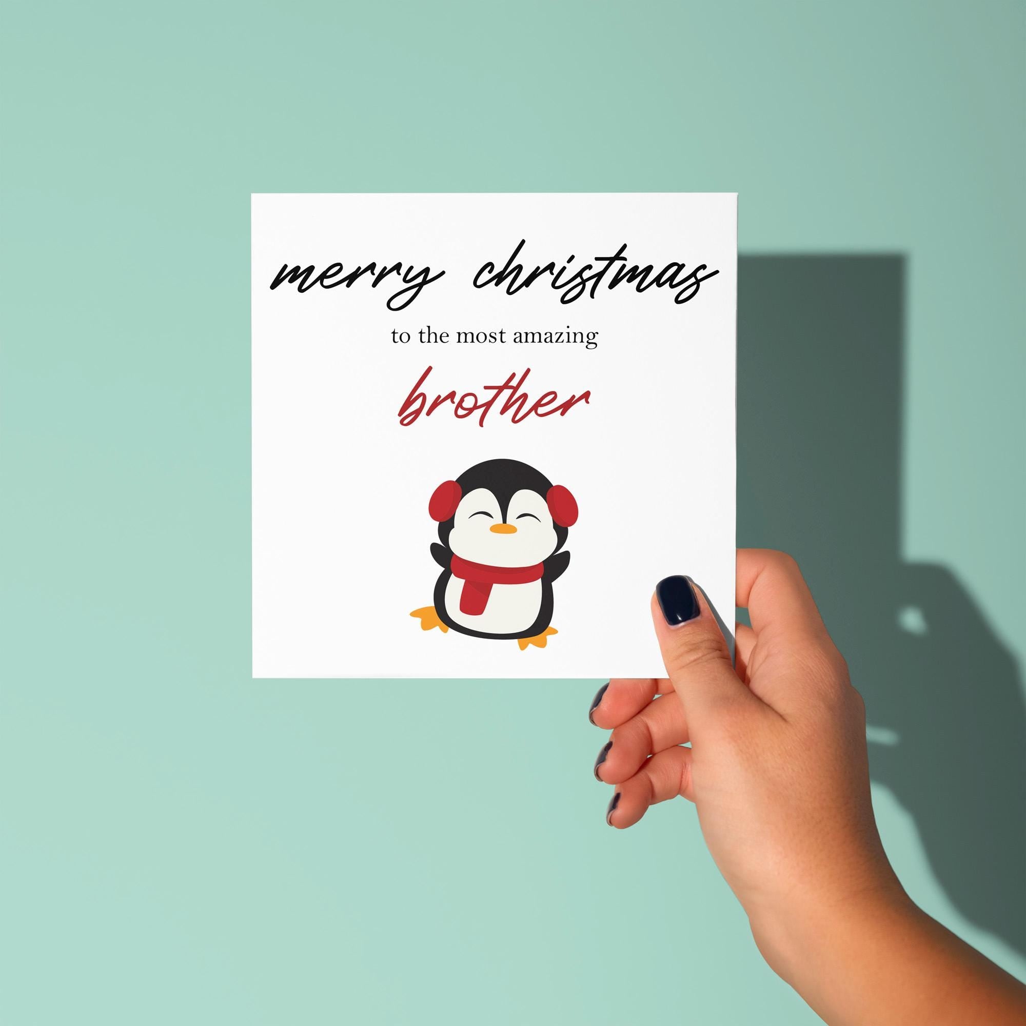 To An Amazing Brother - Christmas Card for Brother