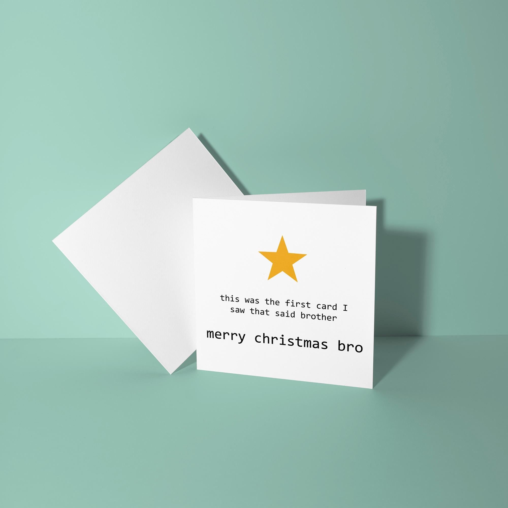 First Card That Said Brother - Christmas Card for Brother