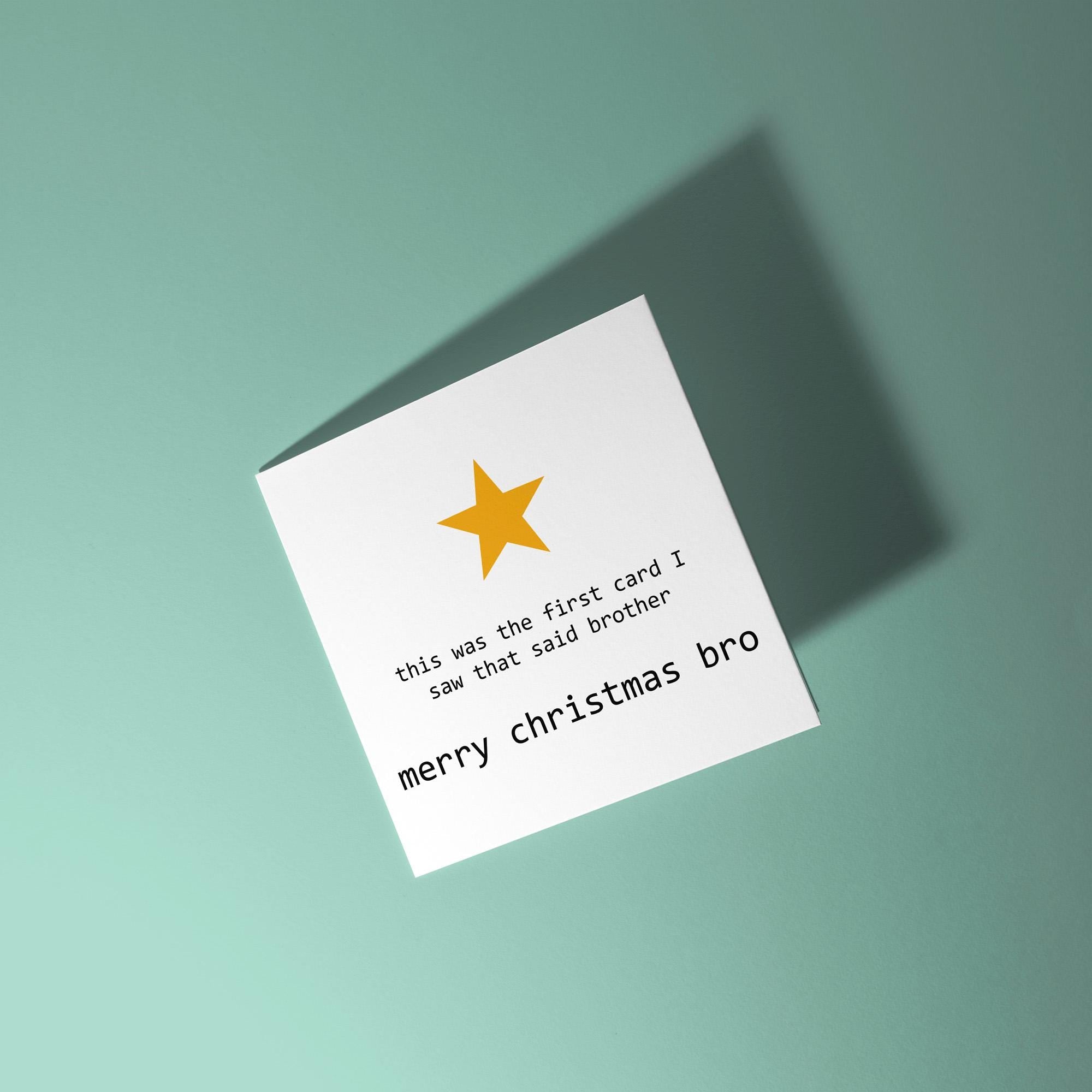 First Card That Said Brother - Christmas Card for Brother