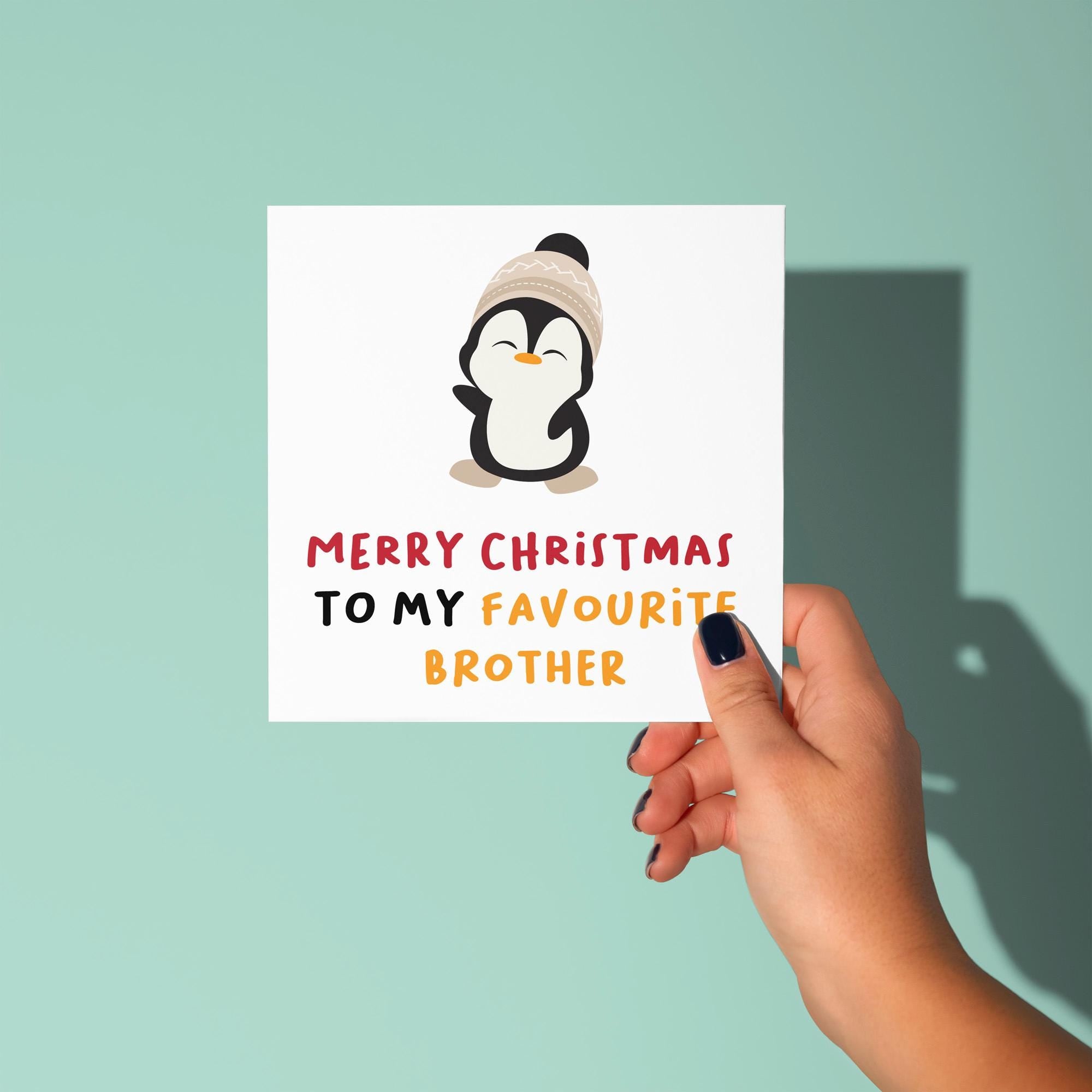 To My Favorite Brother - Christmas Card for Brother